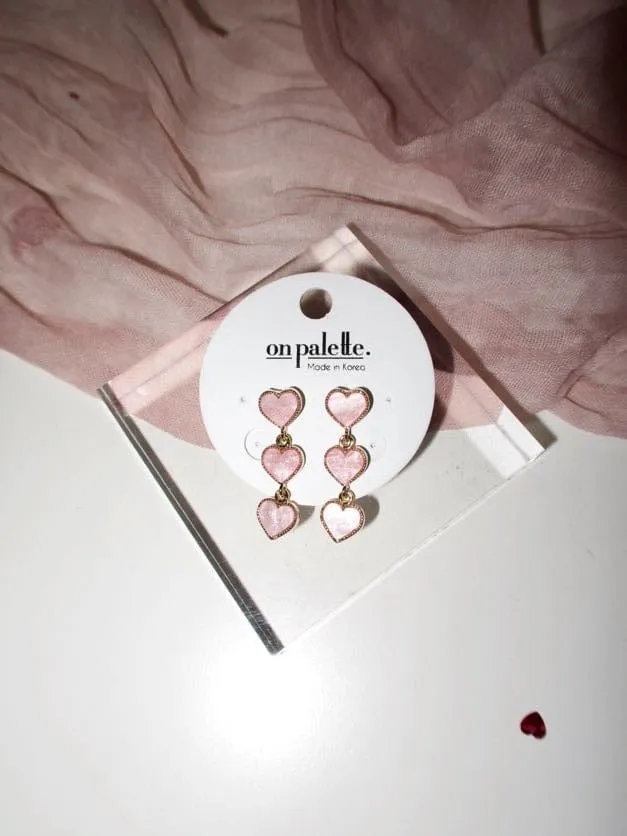 Tiered Heart Drop Earrings sold by LANE 201 product image thumbnail 2