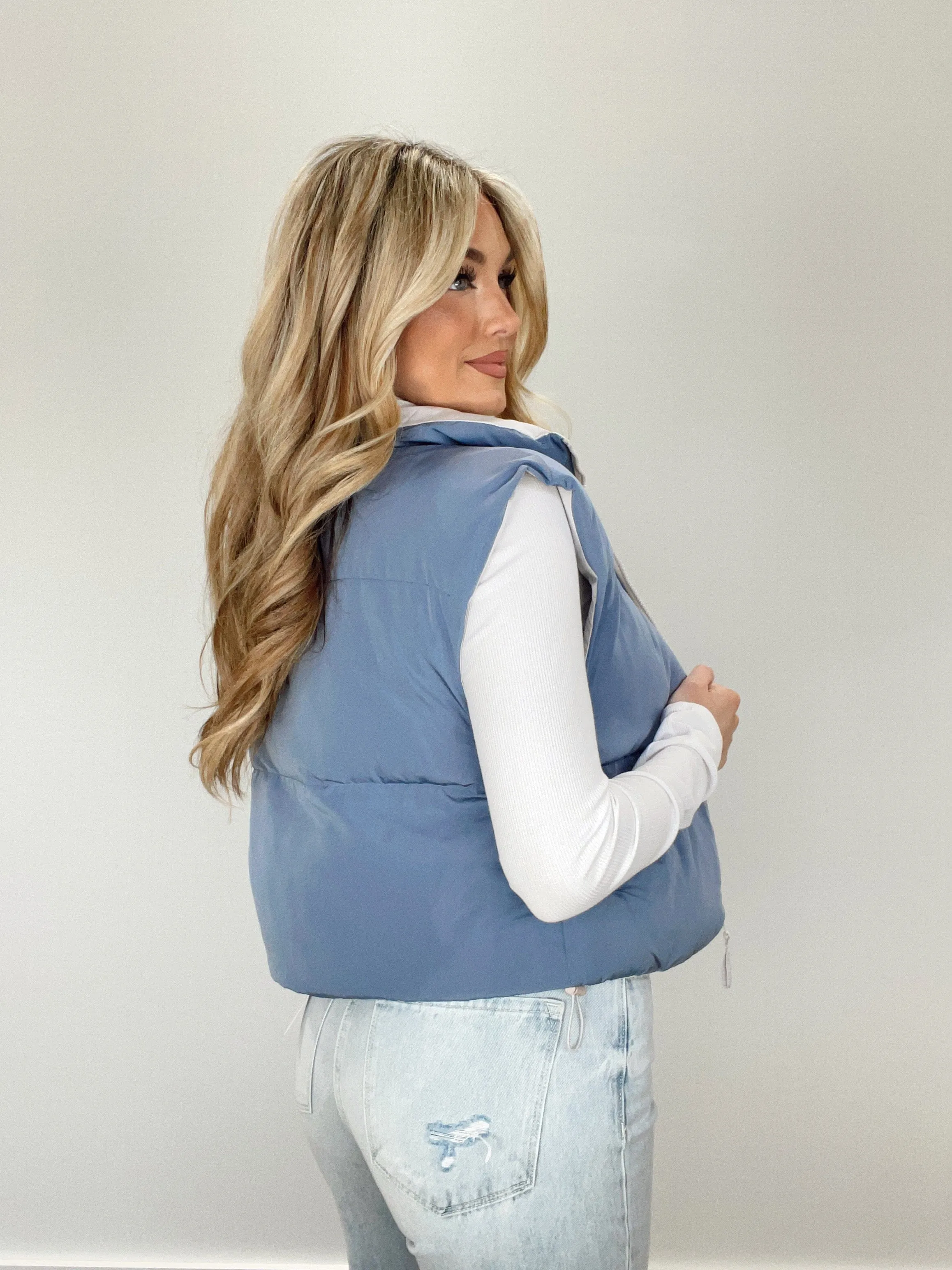 Blue Puffy Vest sold by LANE 201 product image thumbnail 2