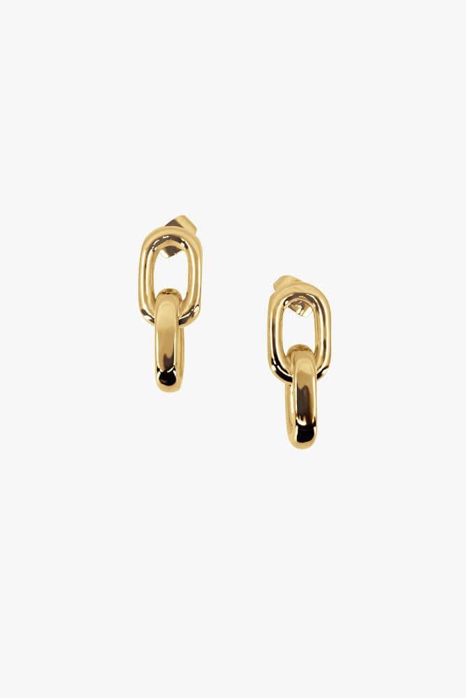 Gold Double Chain Earring sold by LANE 201 product image thumbnail 3