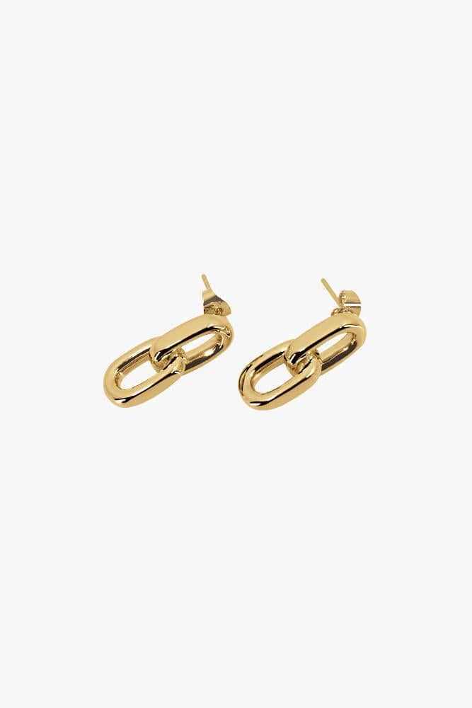 Gold Double Chain Earring sold by LANE 201 product image thumbnail 2