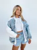 French Terry Denim Jacket sold by LANE 201