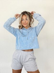 Blue Washed Hoodie sold by LANE 201