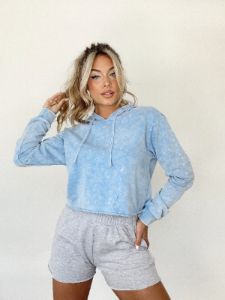 Blue Washed Hoodie sold by LANE 201