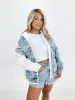 French Terry Denim Jacket sold by LANE 201