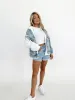 French Terry Denim Jacket sold by LANE 201