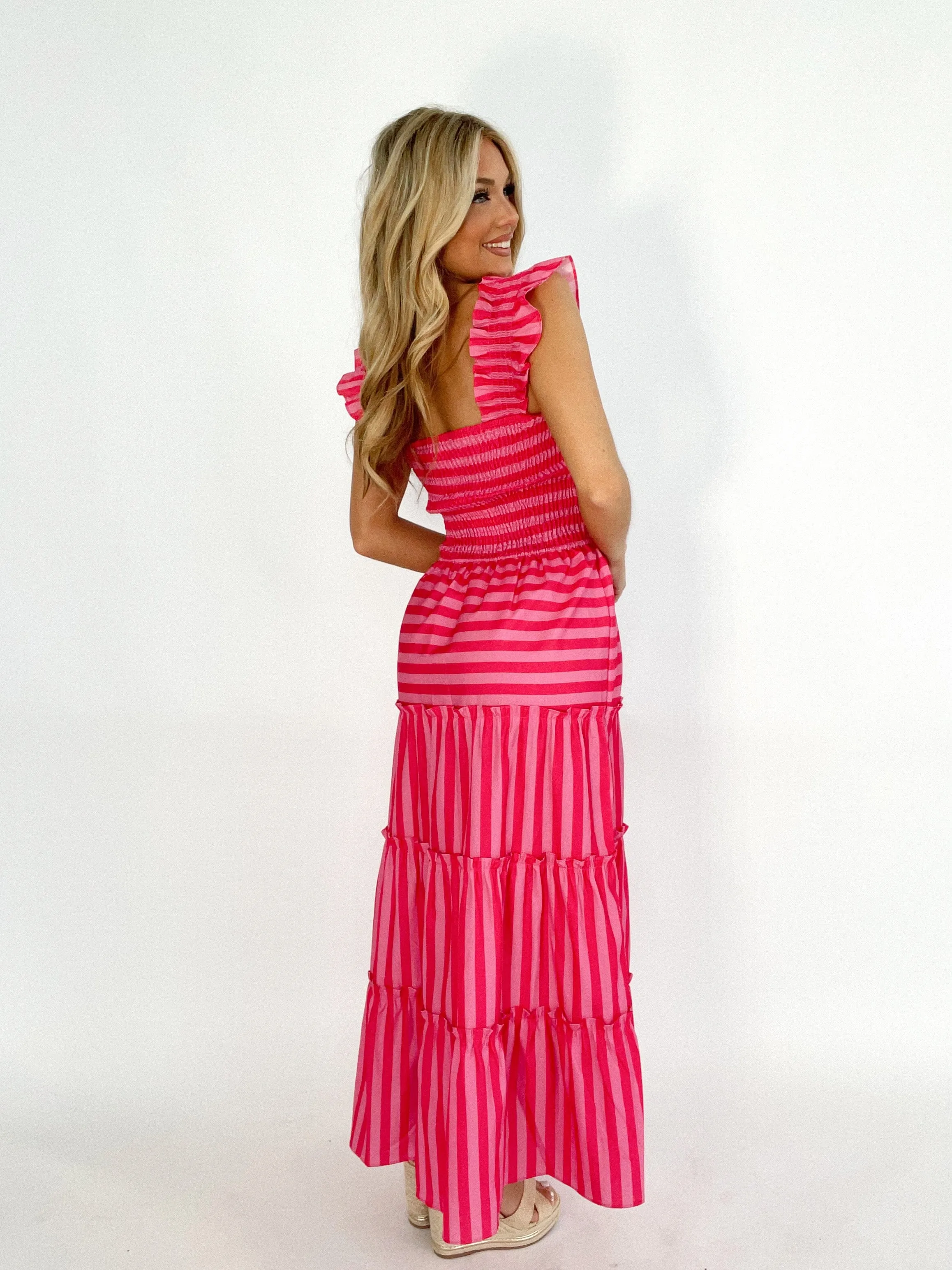 Sweet Melon Striped Maxi Dress sold by LANE 201 product image thumbnail 2