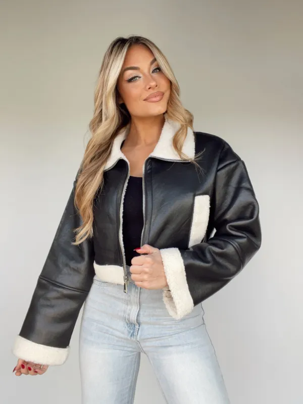 Luxe Sherpa Jacket sold by LANE 201