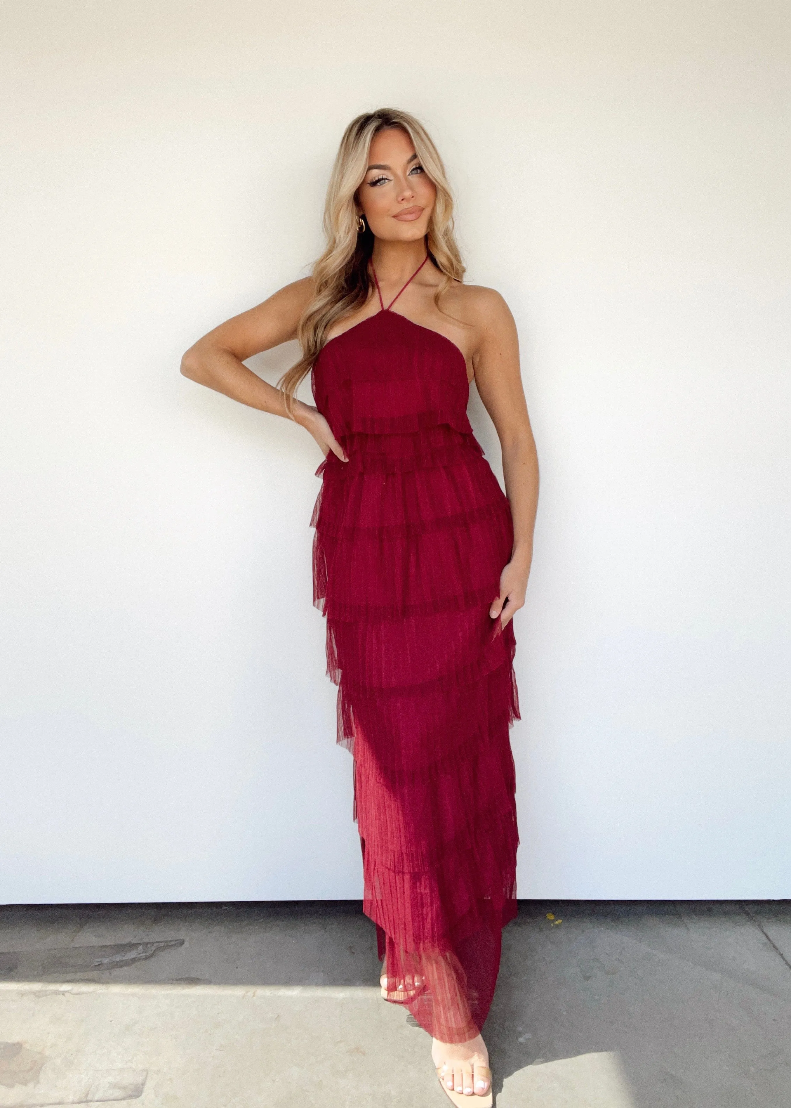 Merlot Melody Maxi Dress sold by LANE 201