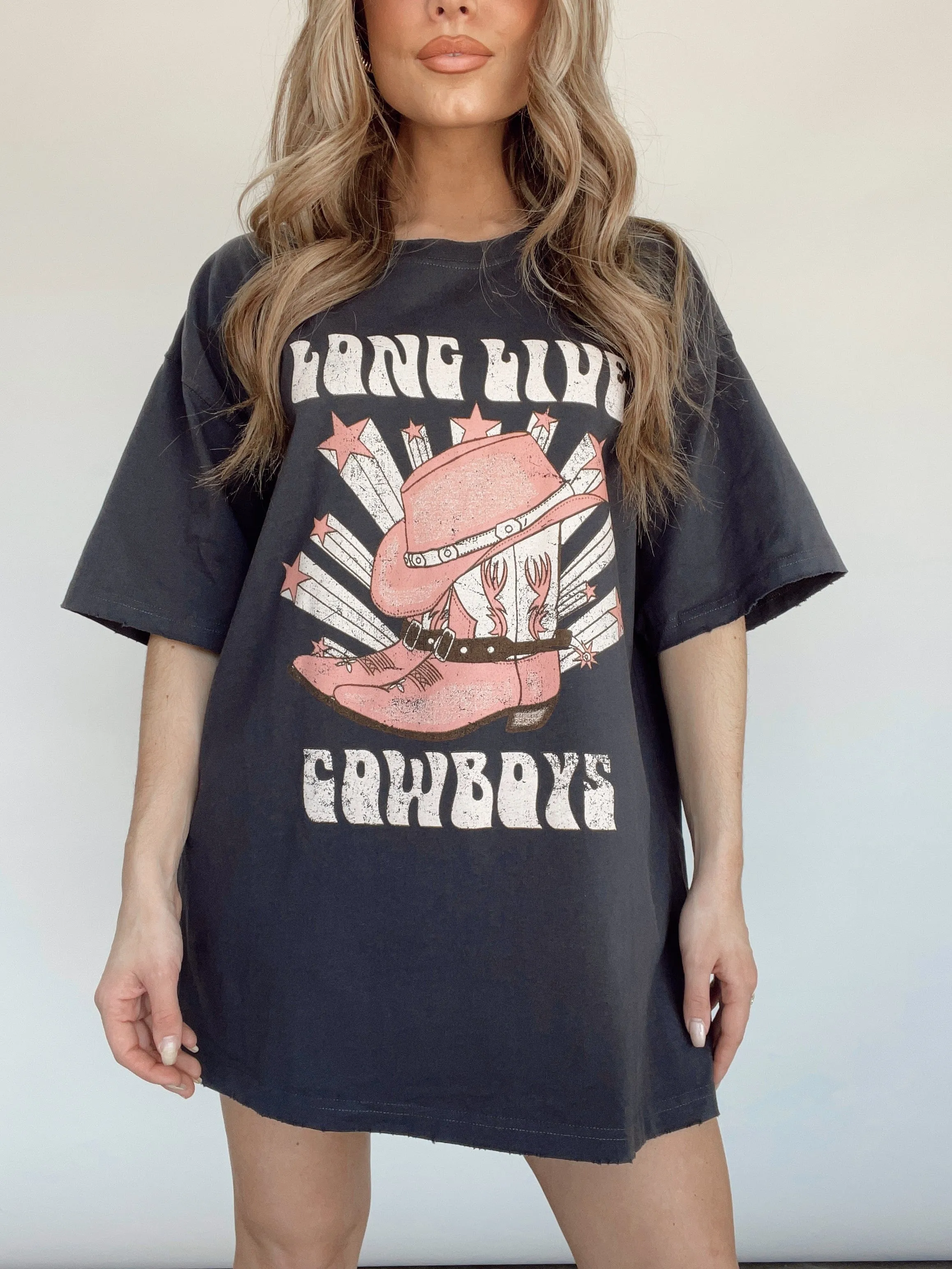 Black Long Live Cowboys Graphic Tee sold by LANE 201 product image thumbnail 2