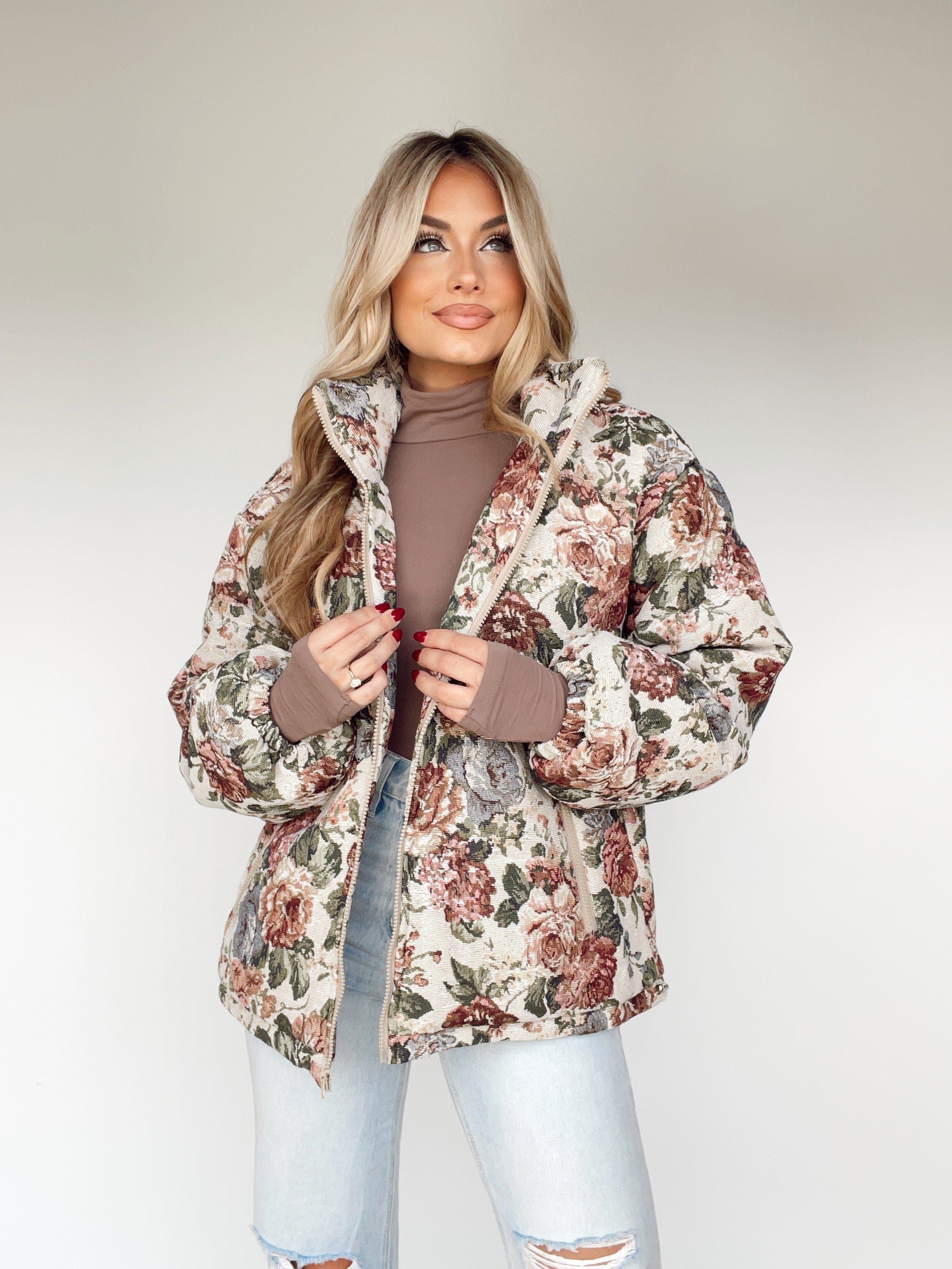 Vintage Vibes Puffer Jacket sold by LANE 201