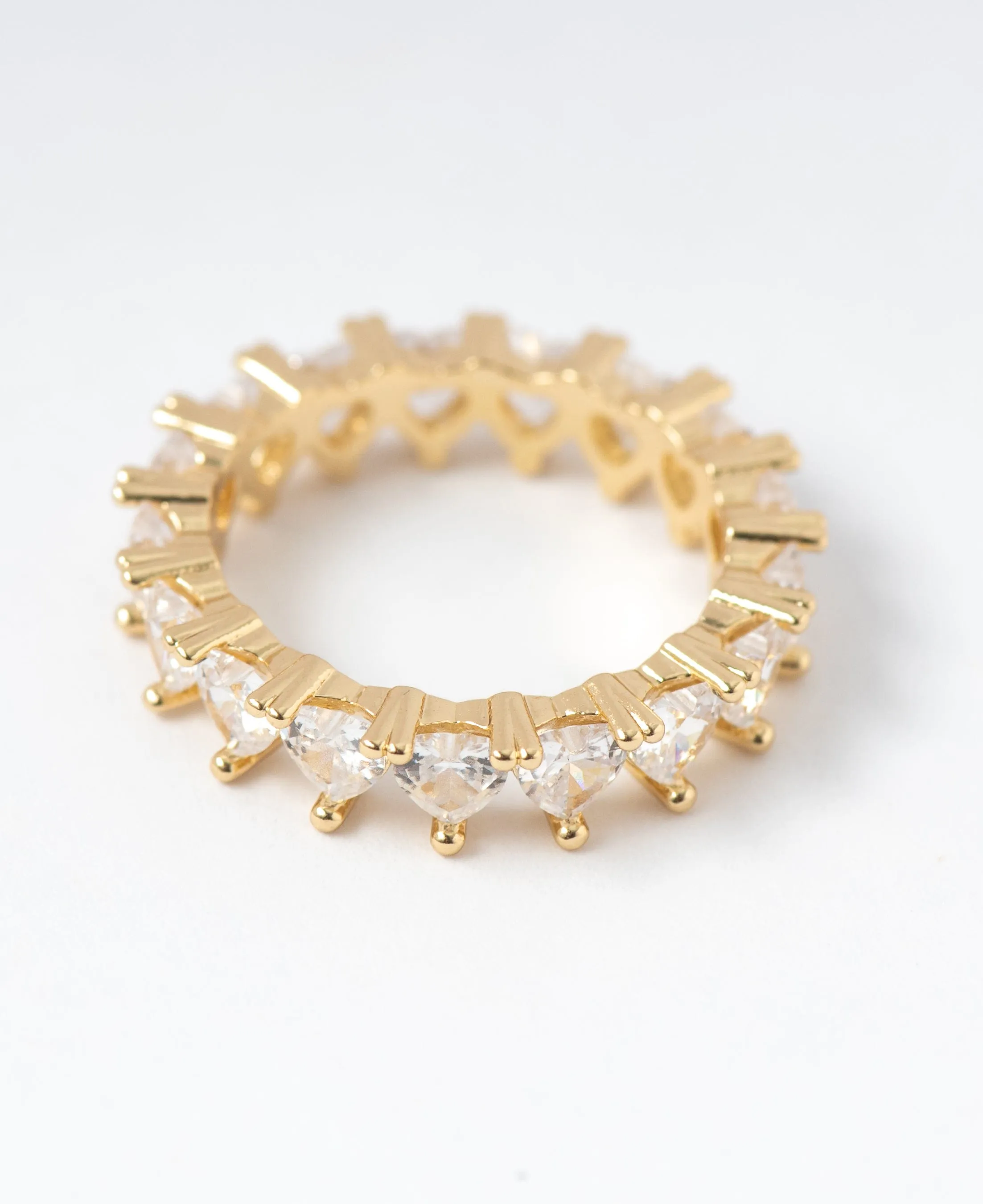 Gold Heart Crystal Ring sold by LANE 201 product image thumbnail 3