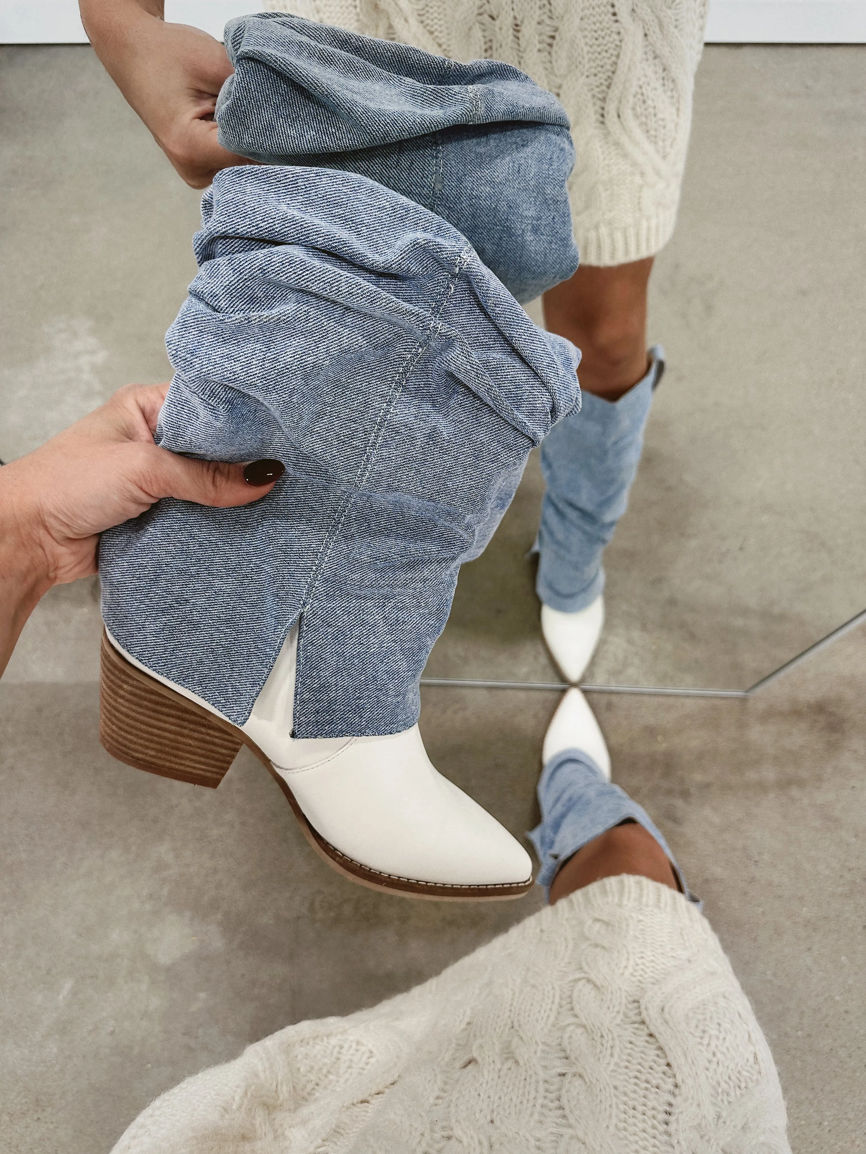 Denim Western Boot sold by LANE 201