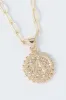 Gold Double Layer Initial Necklace sold by LANE 201