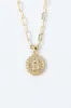 Gold Double Layer Initial Necklace sold by LANE 201