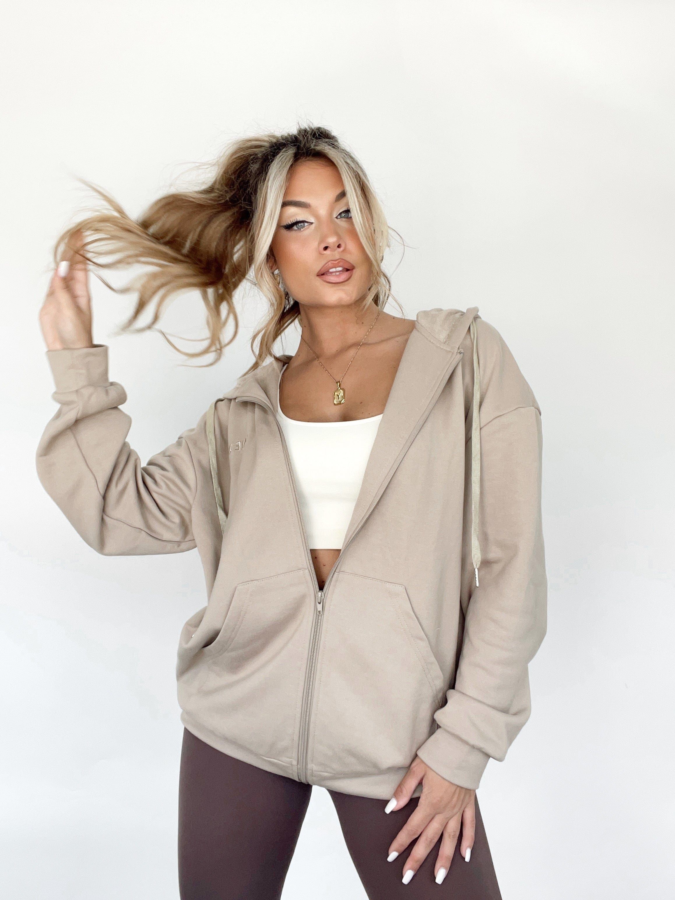 Tan Lane 201 Zip Up Hoodie sold by LANE 201 product image thumbnail 4