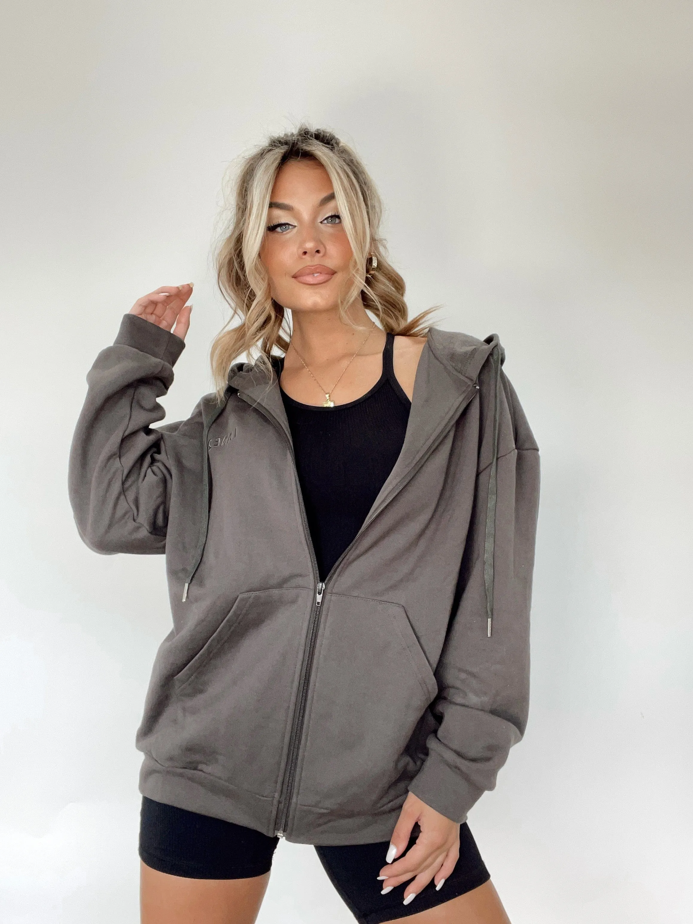 Charcoal Lane 201 Zip Up Hoodie sold by LANE 201 product image thumbnail 4