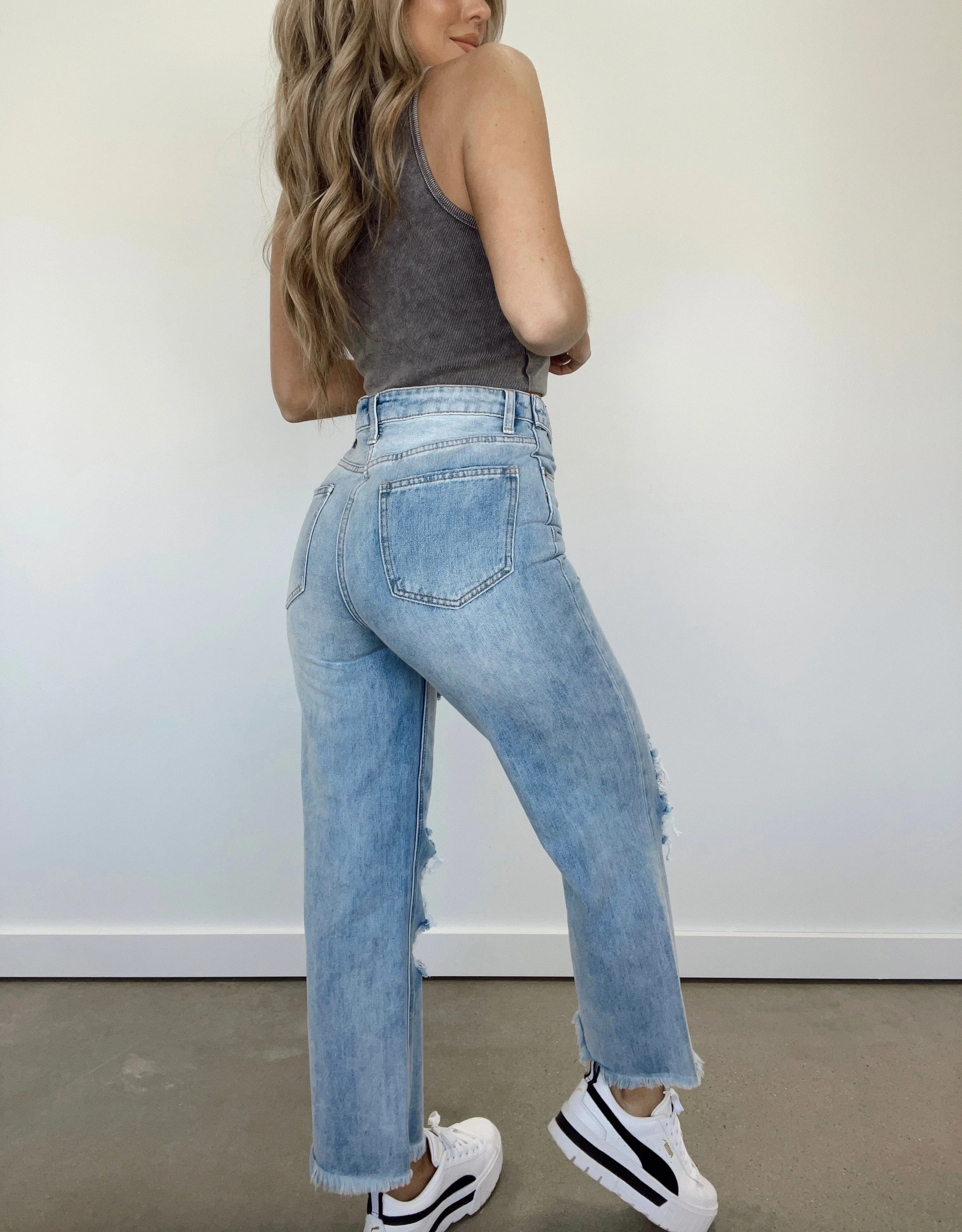 Flip Waist Straight Denim sold by LANE 201 product image thumbnail 3