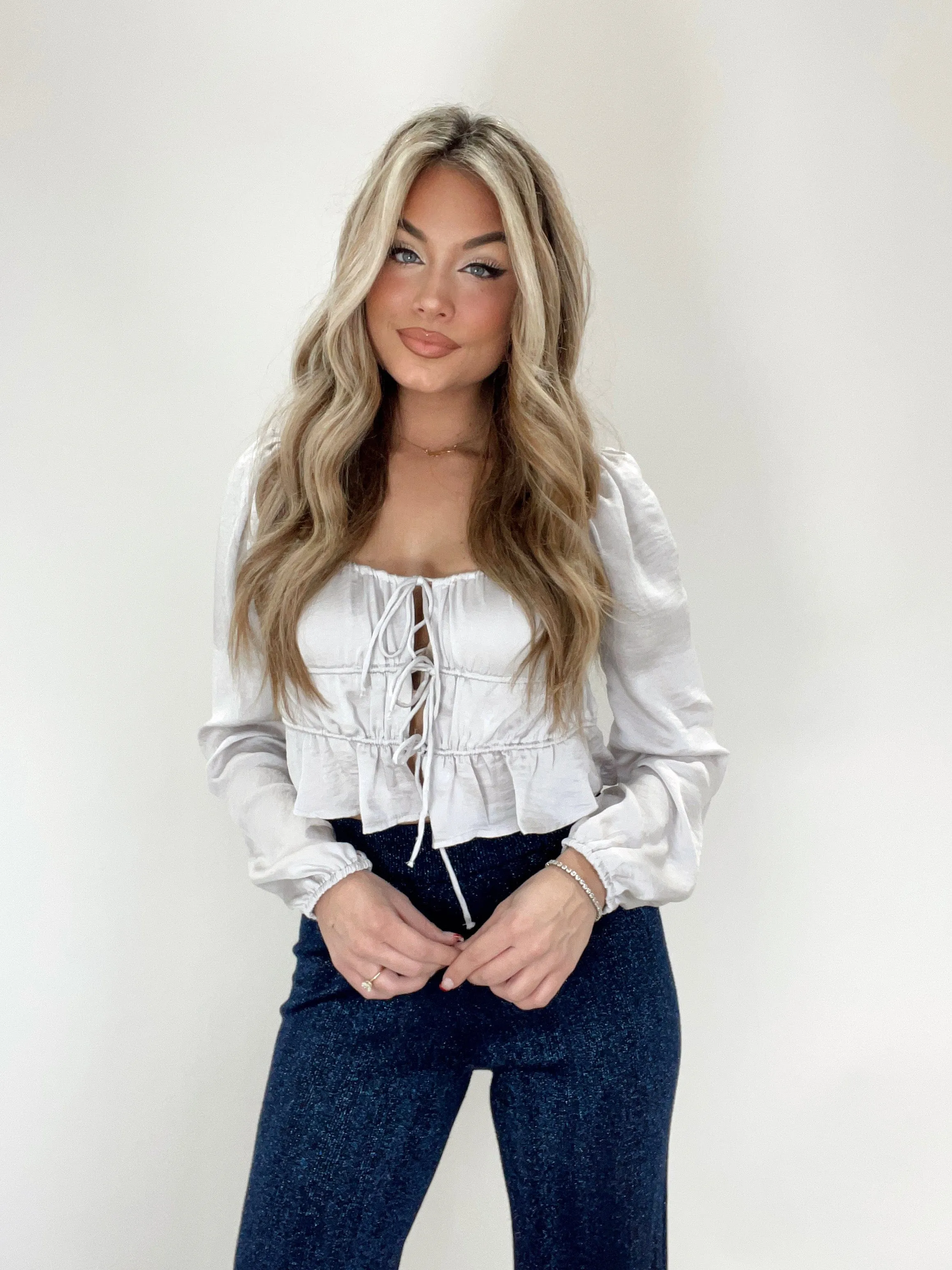 Classy Feeling Satin Top sold by LANE 201 product image thumbnail 3