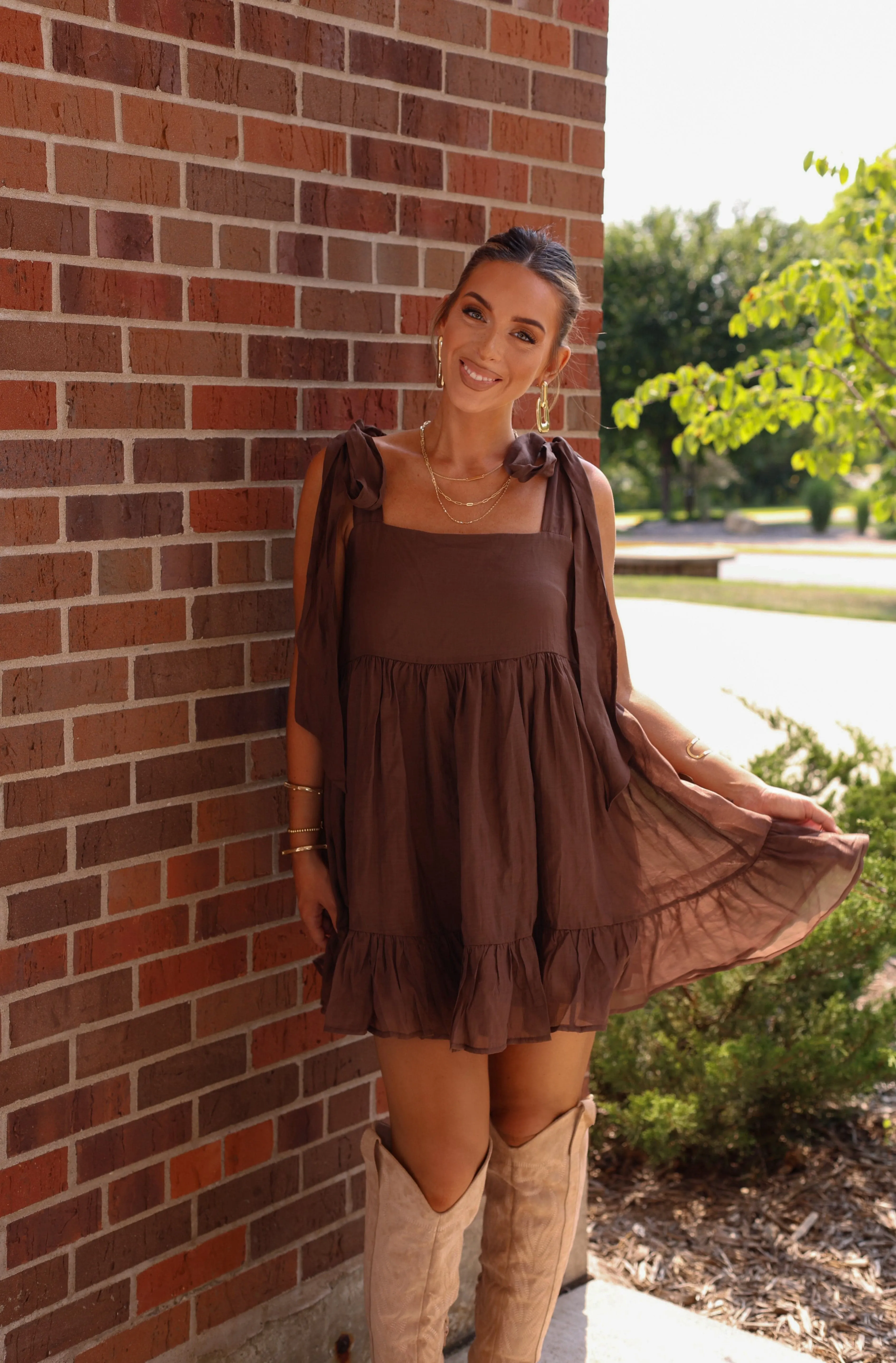 Graceful Gathering Mini Dress sold by LANE 201 product image thumbnail 4