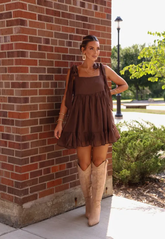 Graceful Gathering Mini Dress made by Mimosa