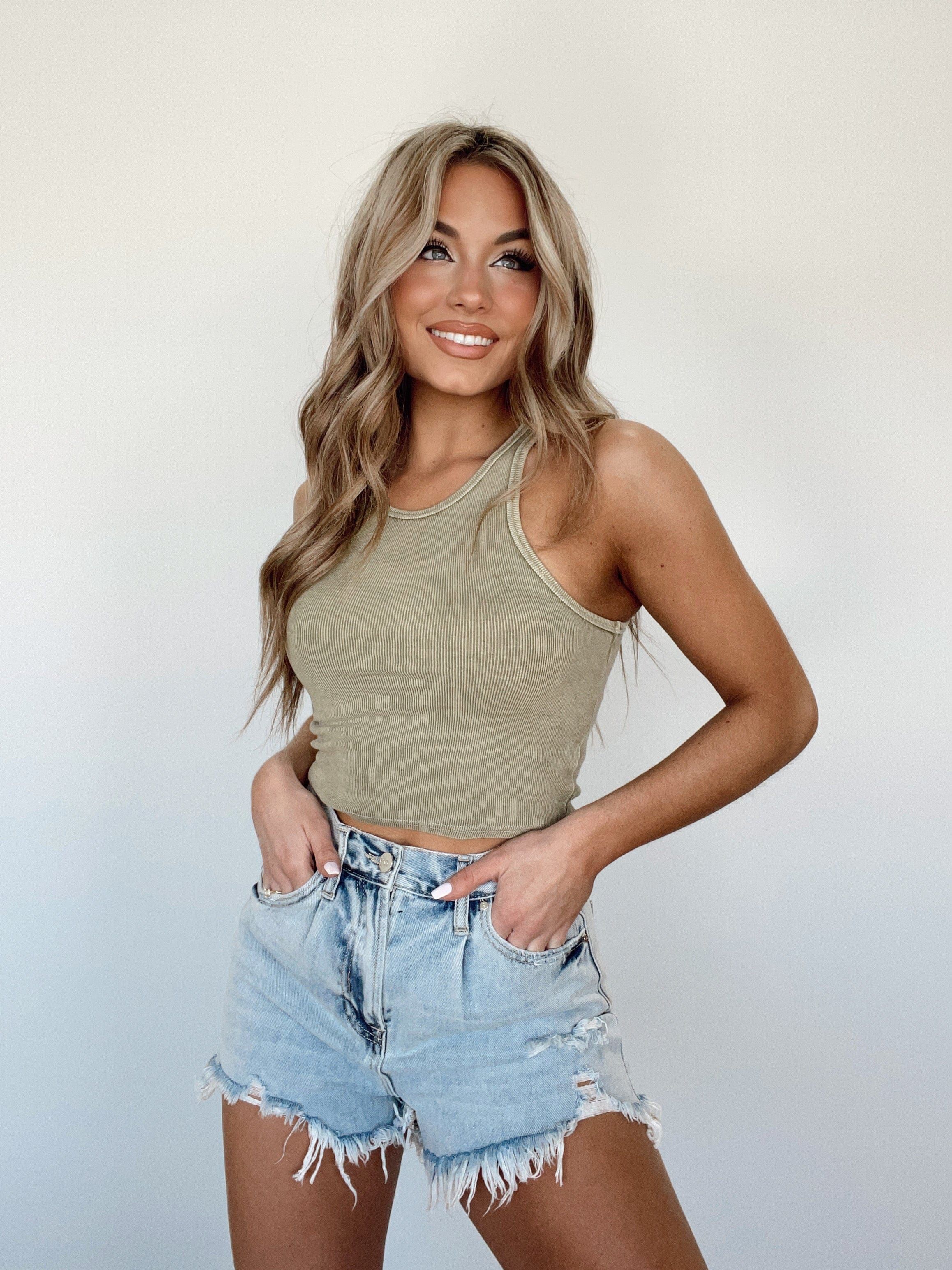 Olive Stardust Tank sold by LANE 201 product image thumbnail 4