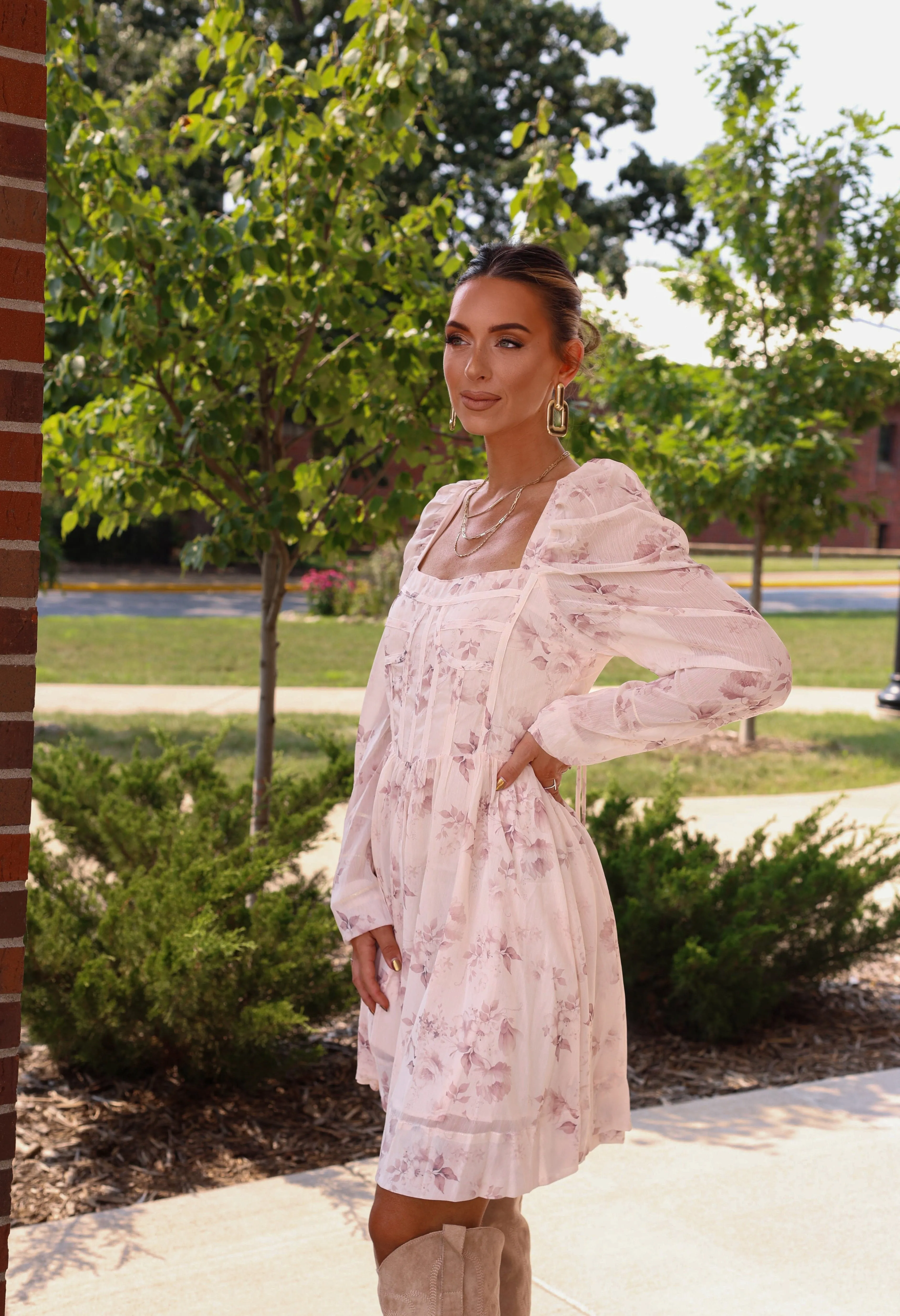 Floral Chiffon Corset Dress sold by LANE 201 product image thumbnail 5