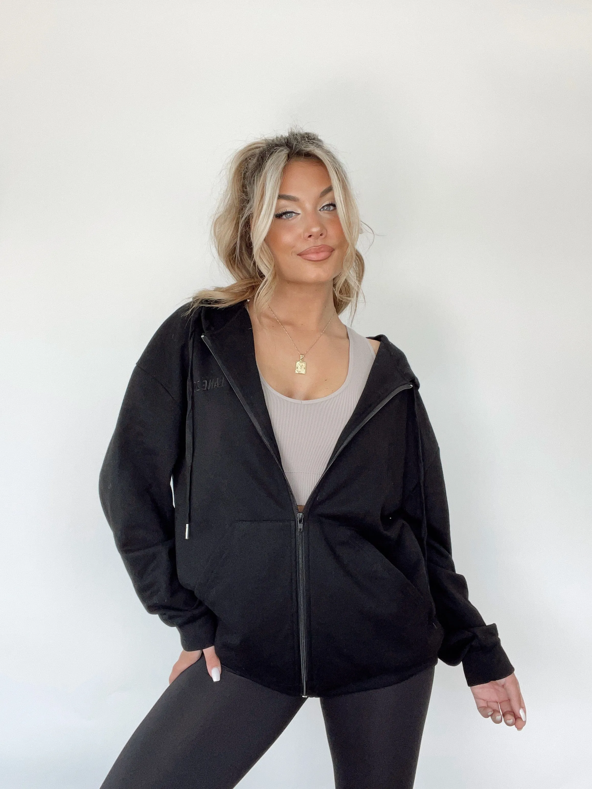 Black Lane 201 Zip Up Hoodie sold by LANE 201