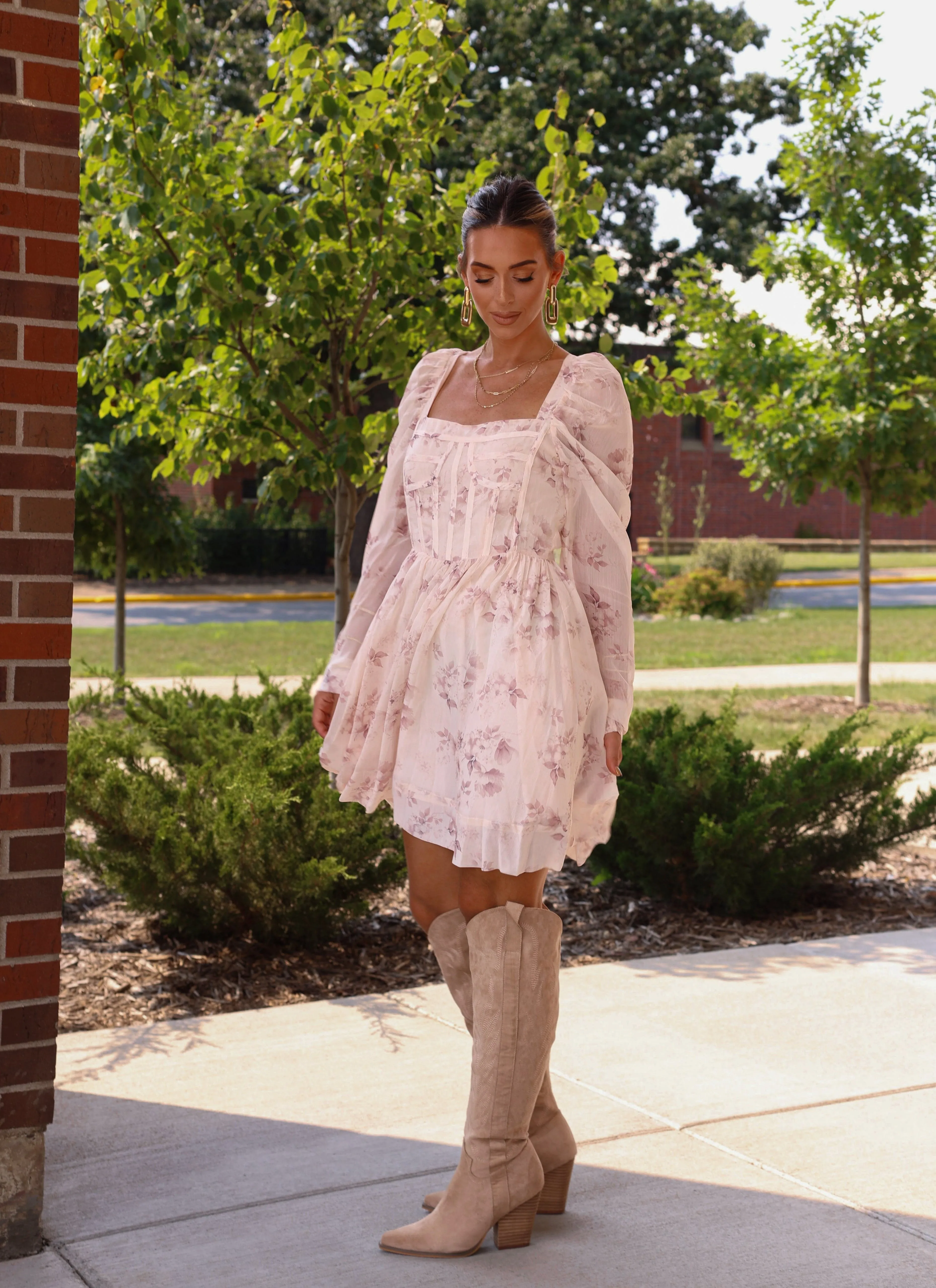 Floral Chiffon Corset Dress sold by LANE 201 product image thumbnail 4