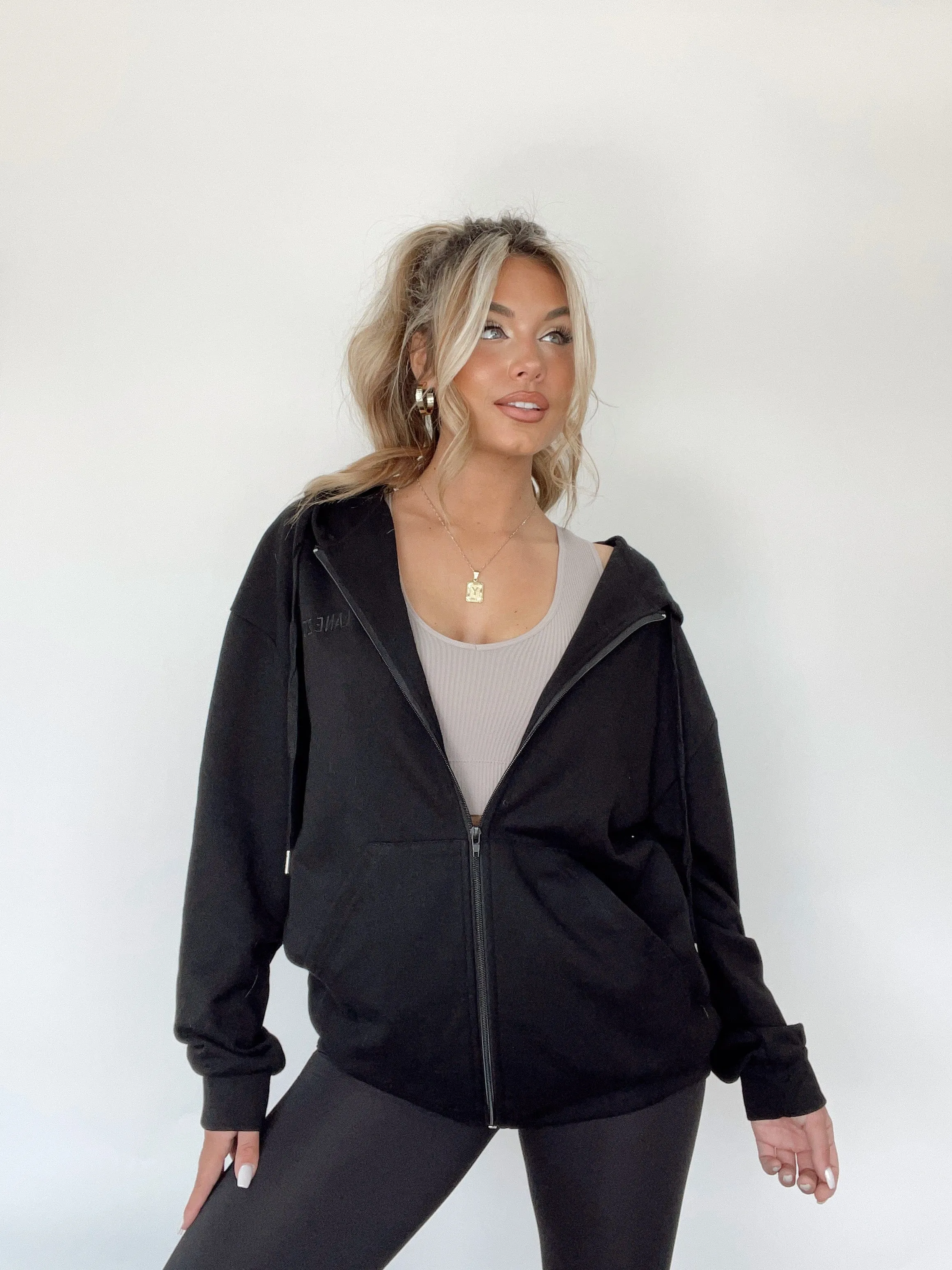 Black Lane 201 Zip Up Hoodie sold by LANE 201 product image thumbnail 4