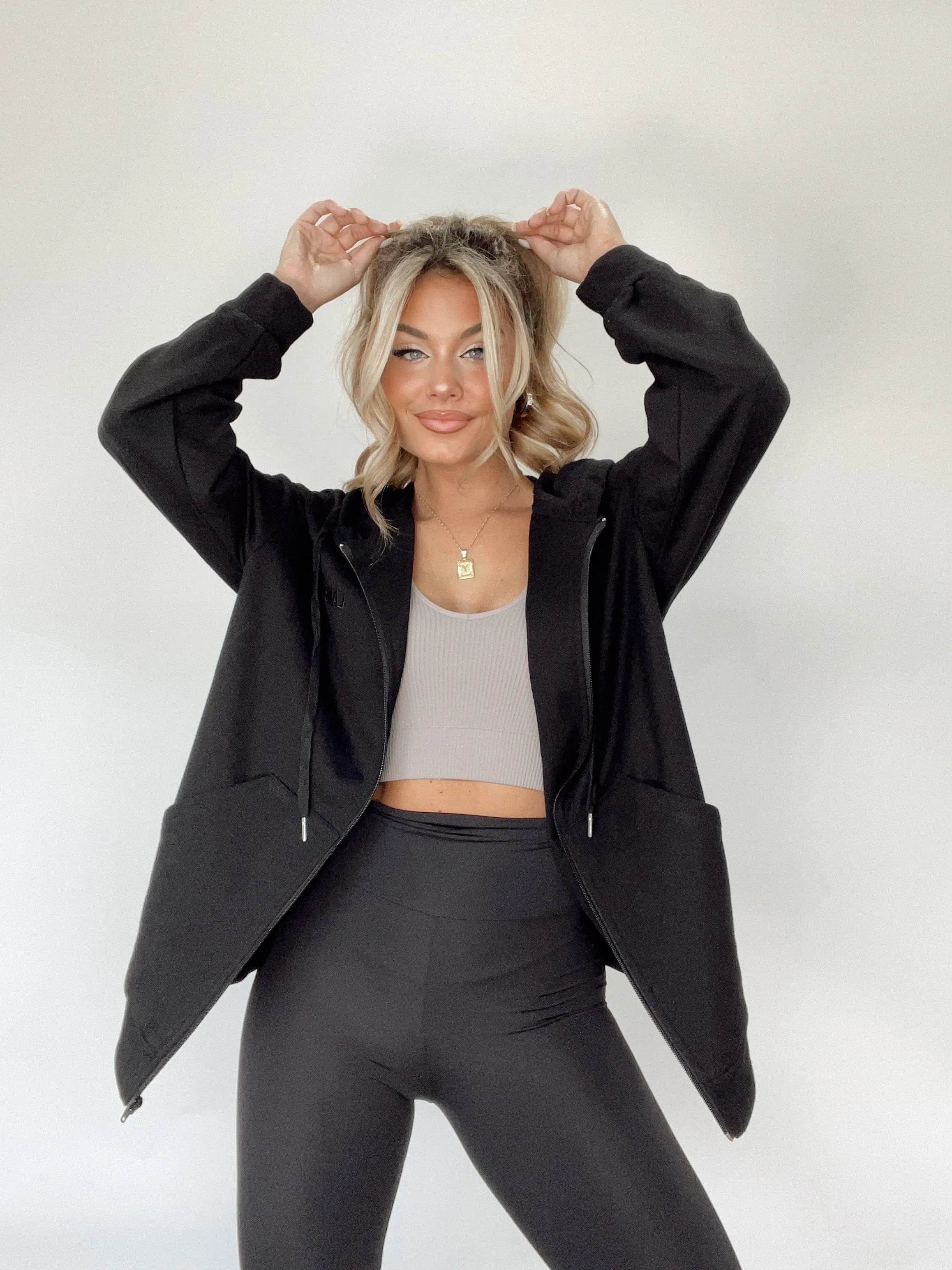 Black Lane 201 Zip Up Hoodie sold by LANE 201 product image thumbnail 2