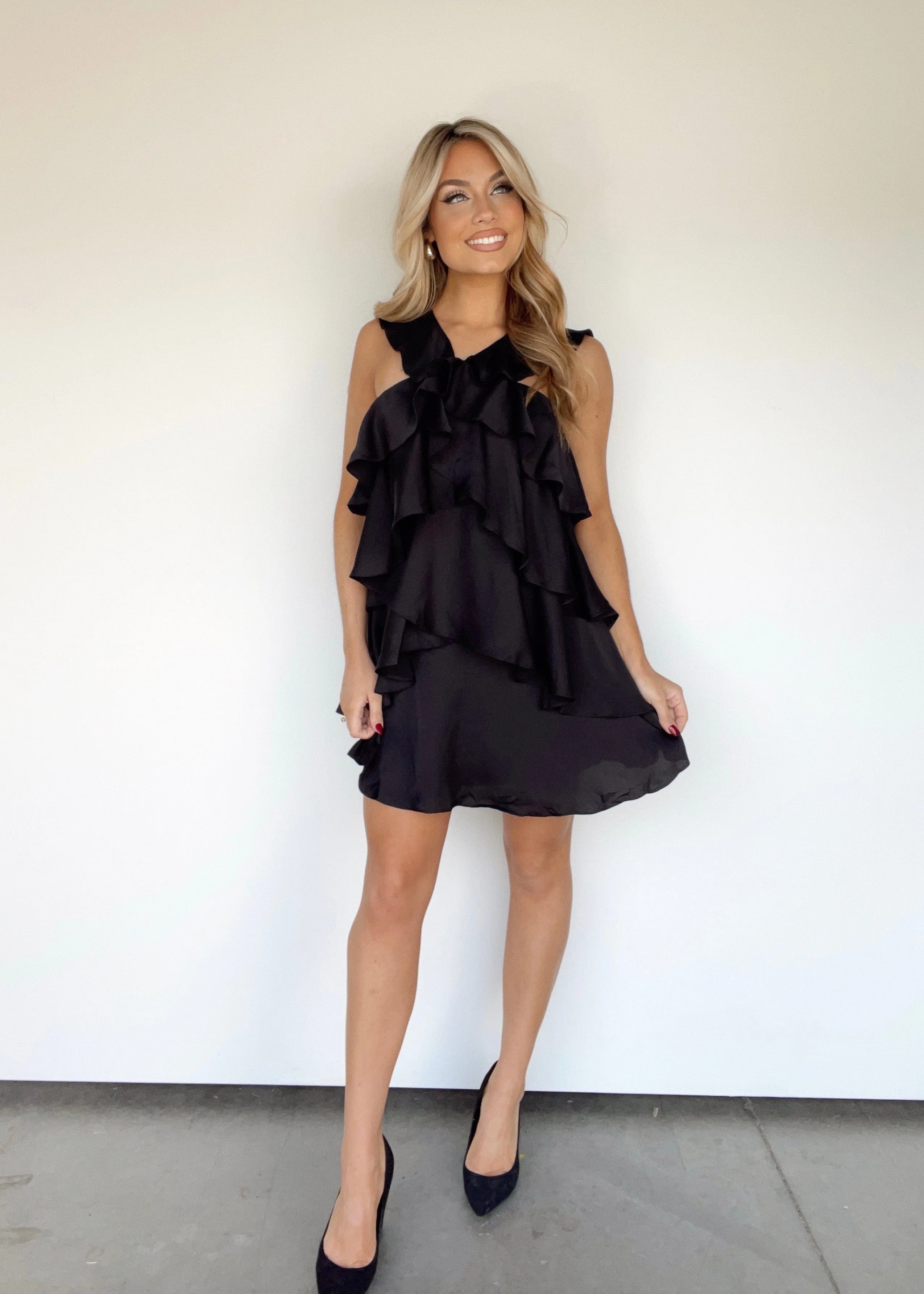 Ruffled Mini Dress sold by LANE 201 product image thumbnail 3