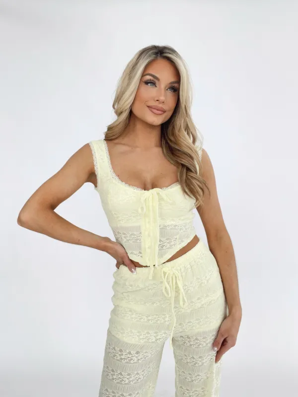 Lemonade Lace Top sold by LANE 201