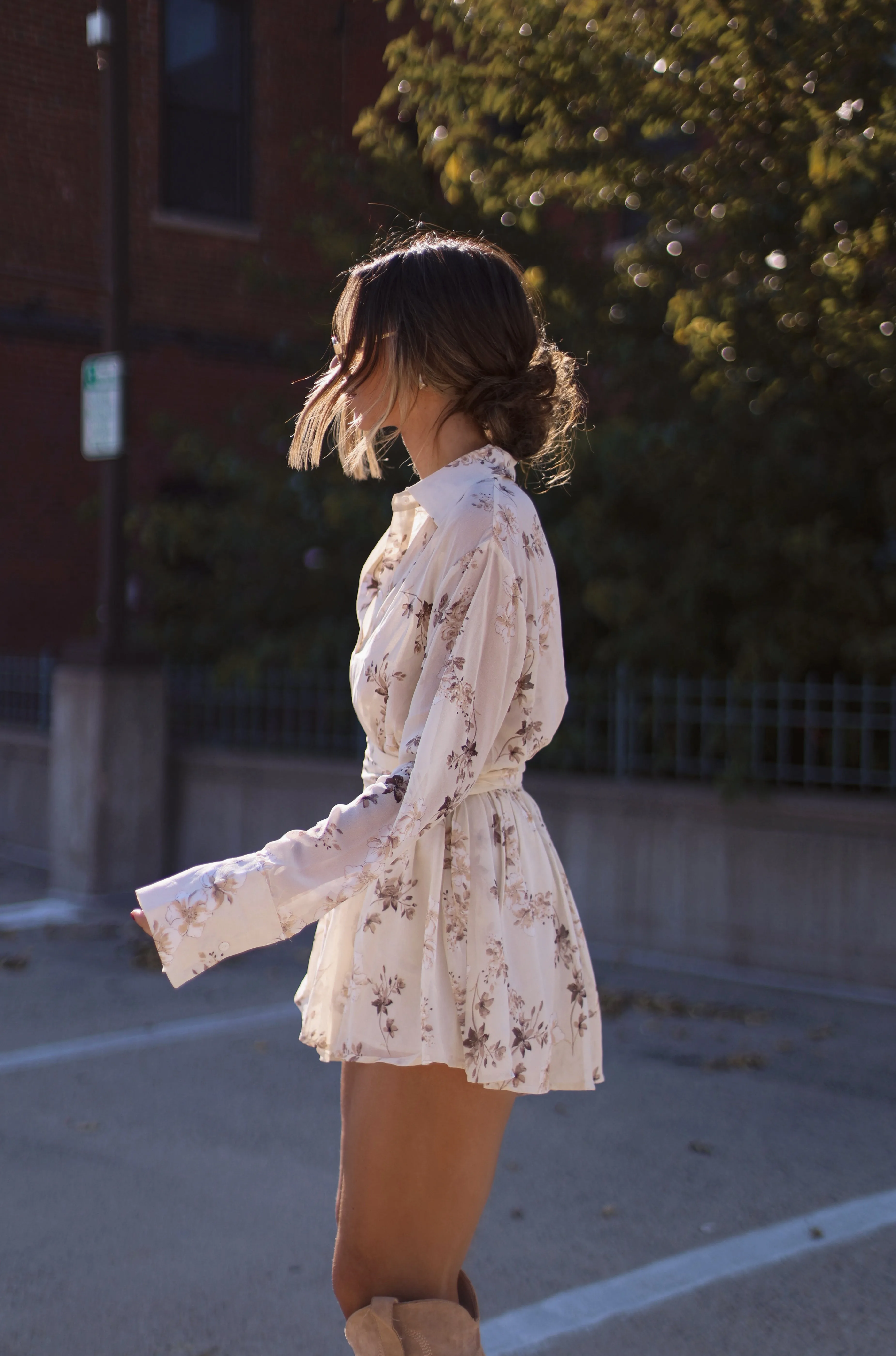 Chiffon Dreams Floral Romper sold by LANE 201 product image thumbnail 4