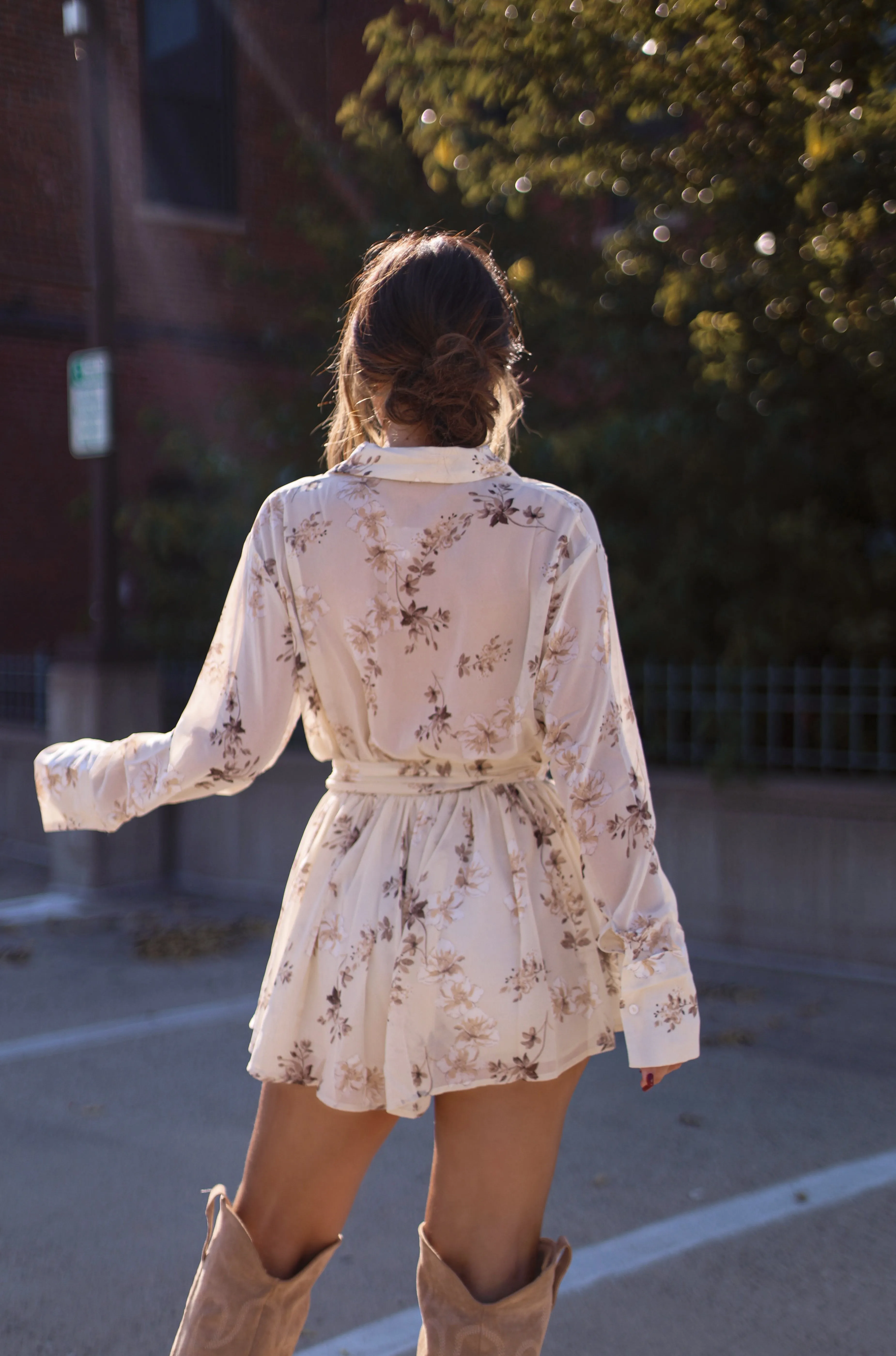 Chiffon Dreams Floral Romper sold by LANE 201 product image thumbnail 2
