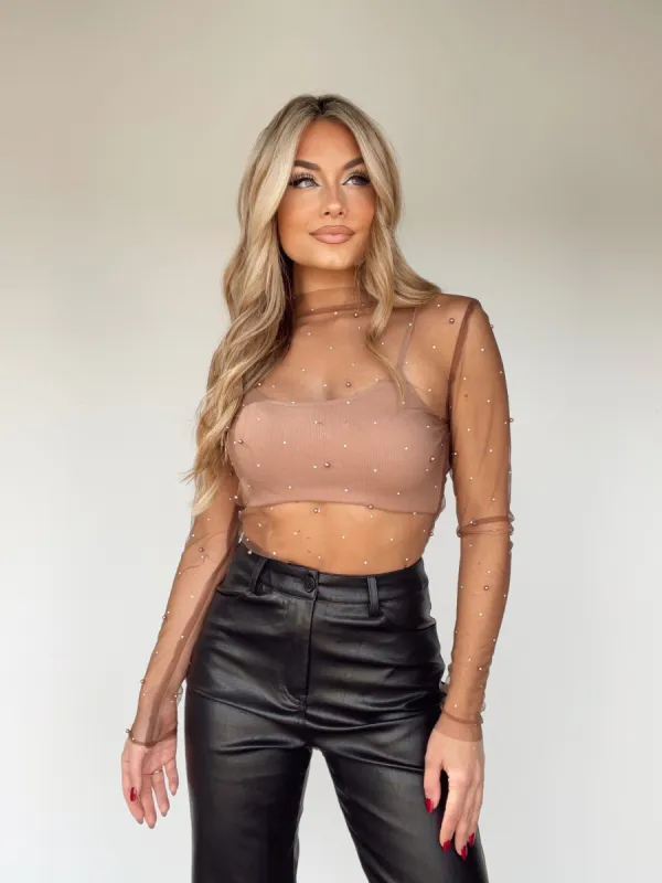 Dramatize Mesh Top sold by LANE 201