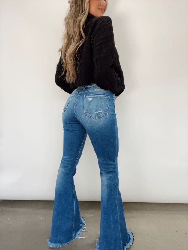 High Rise Flare Denim sold by LANE 201 product image thumbnail 5