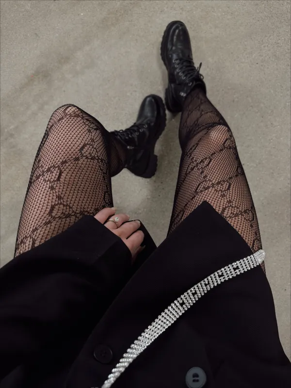 Designer Noir Stockings sold by LANE 201