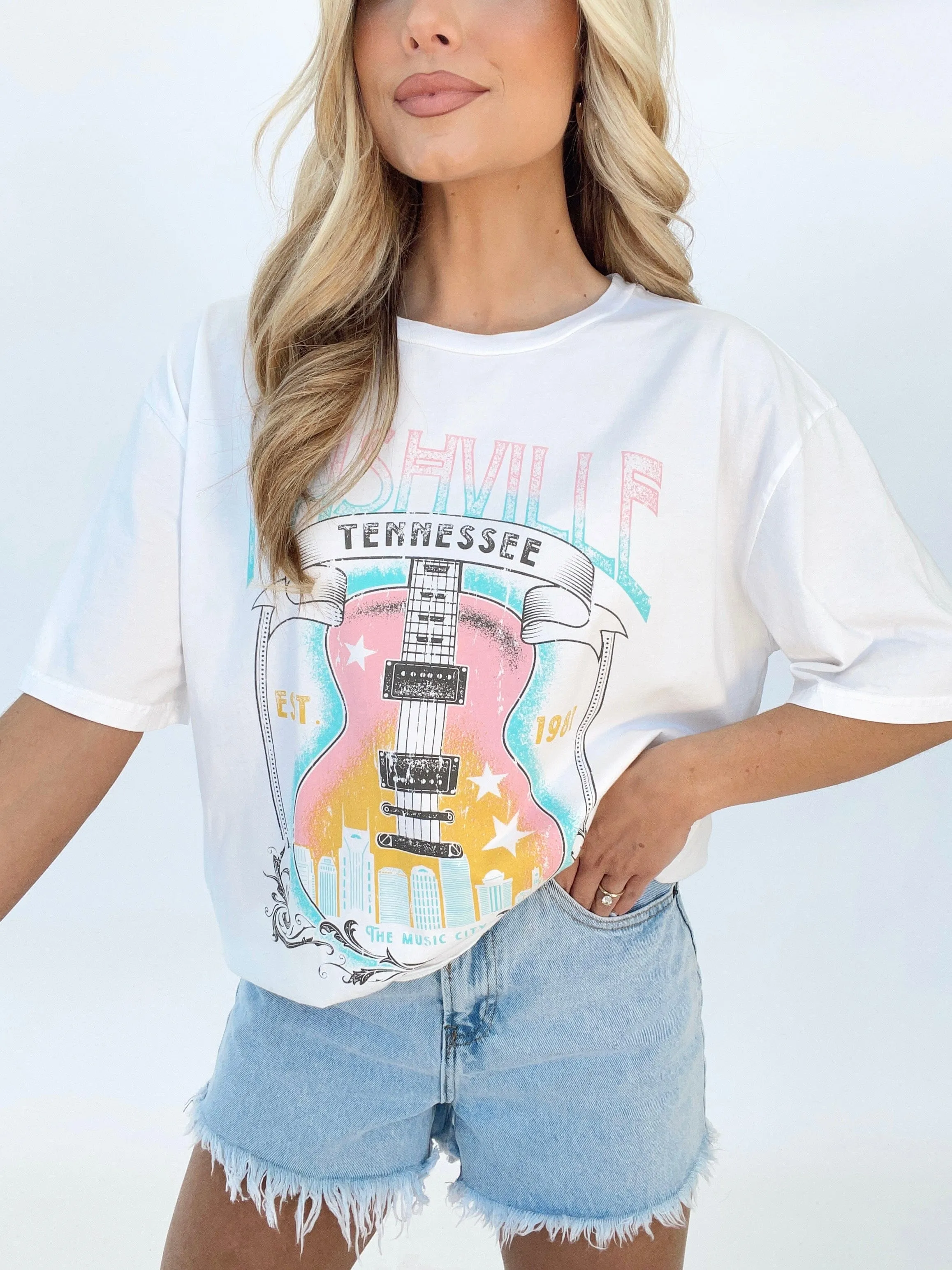 Nashville Oversized Graphic Tee sold by LANE 201 product image thumbnail 4