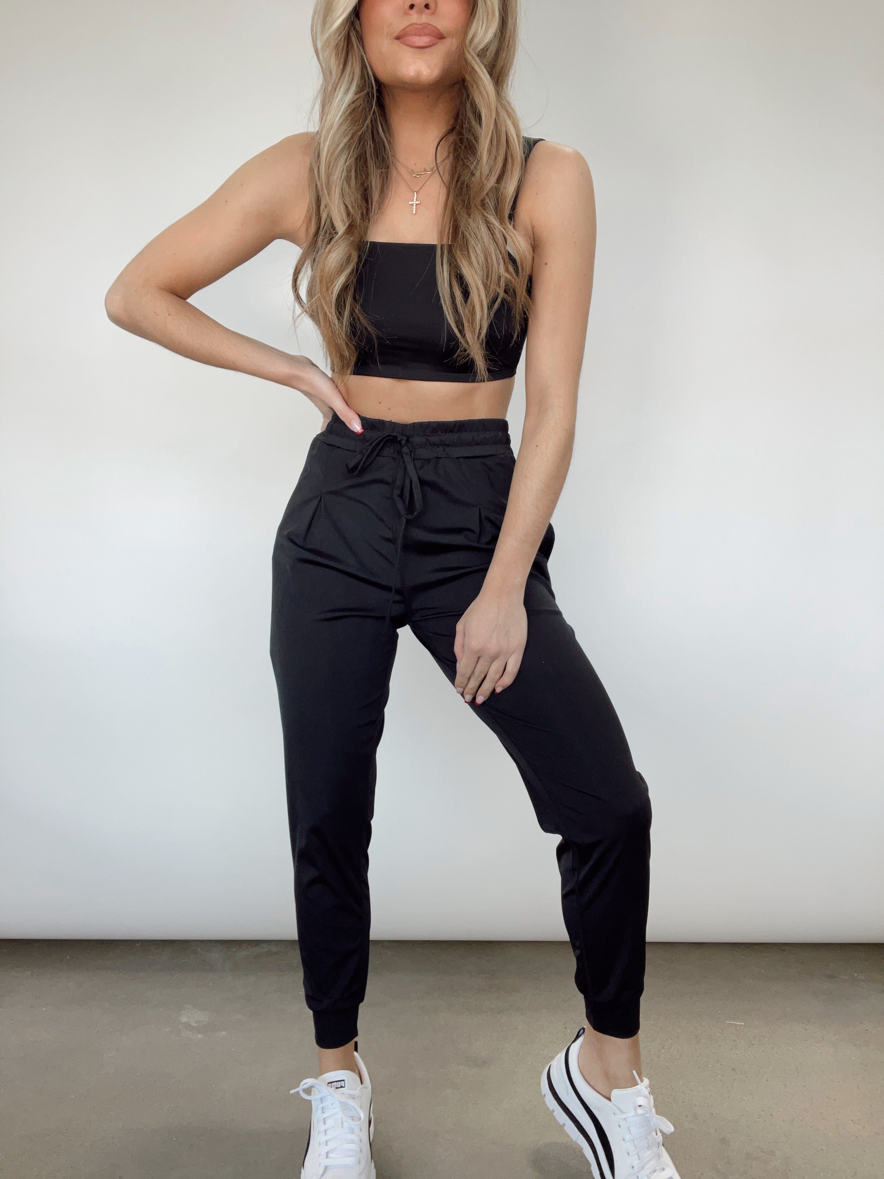 Black Train For It Joggers sold by LANE 201