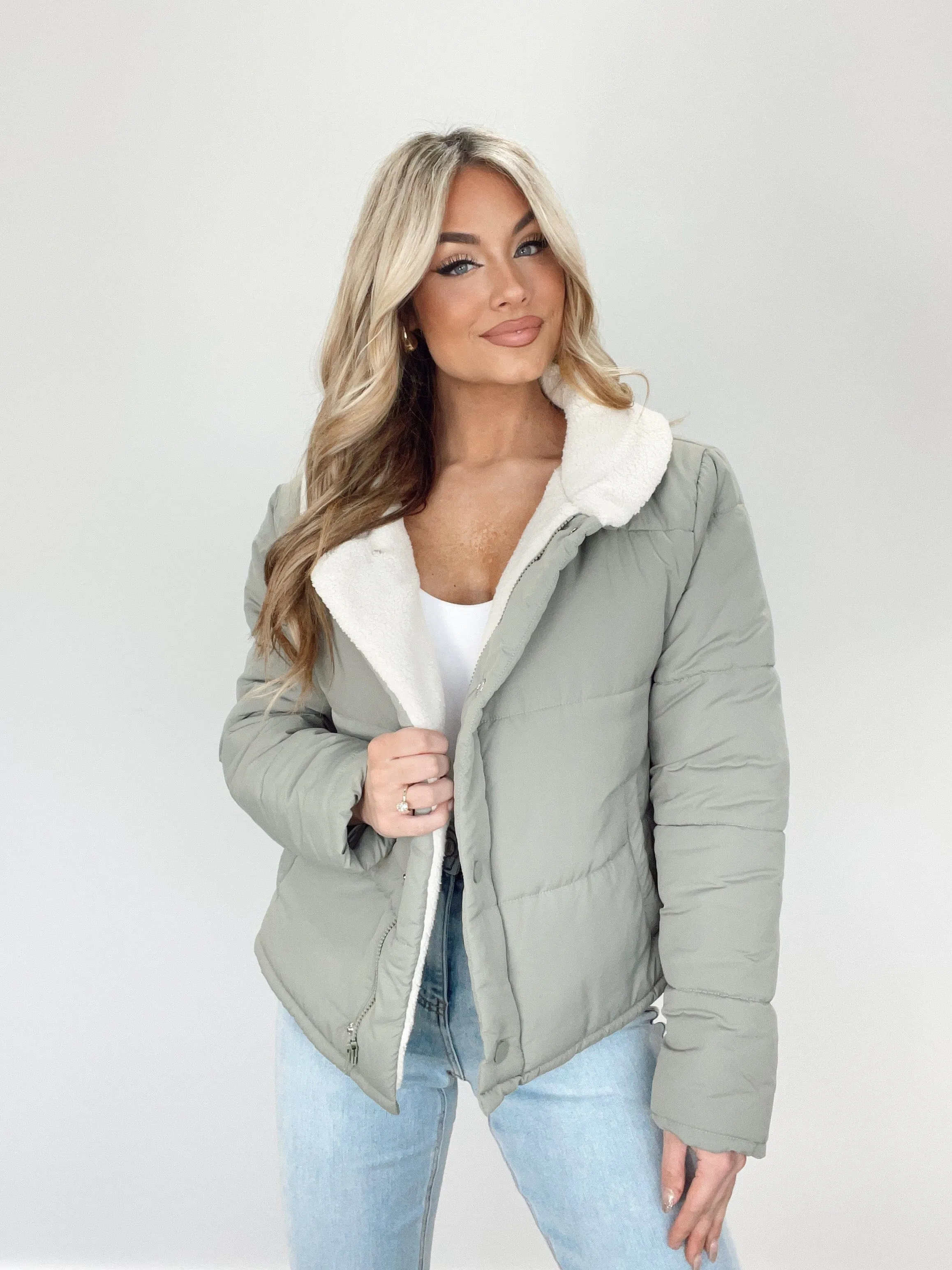 Padded Sherpa Jacket sold by LANE 201