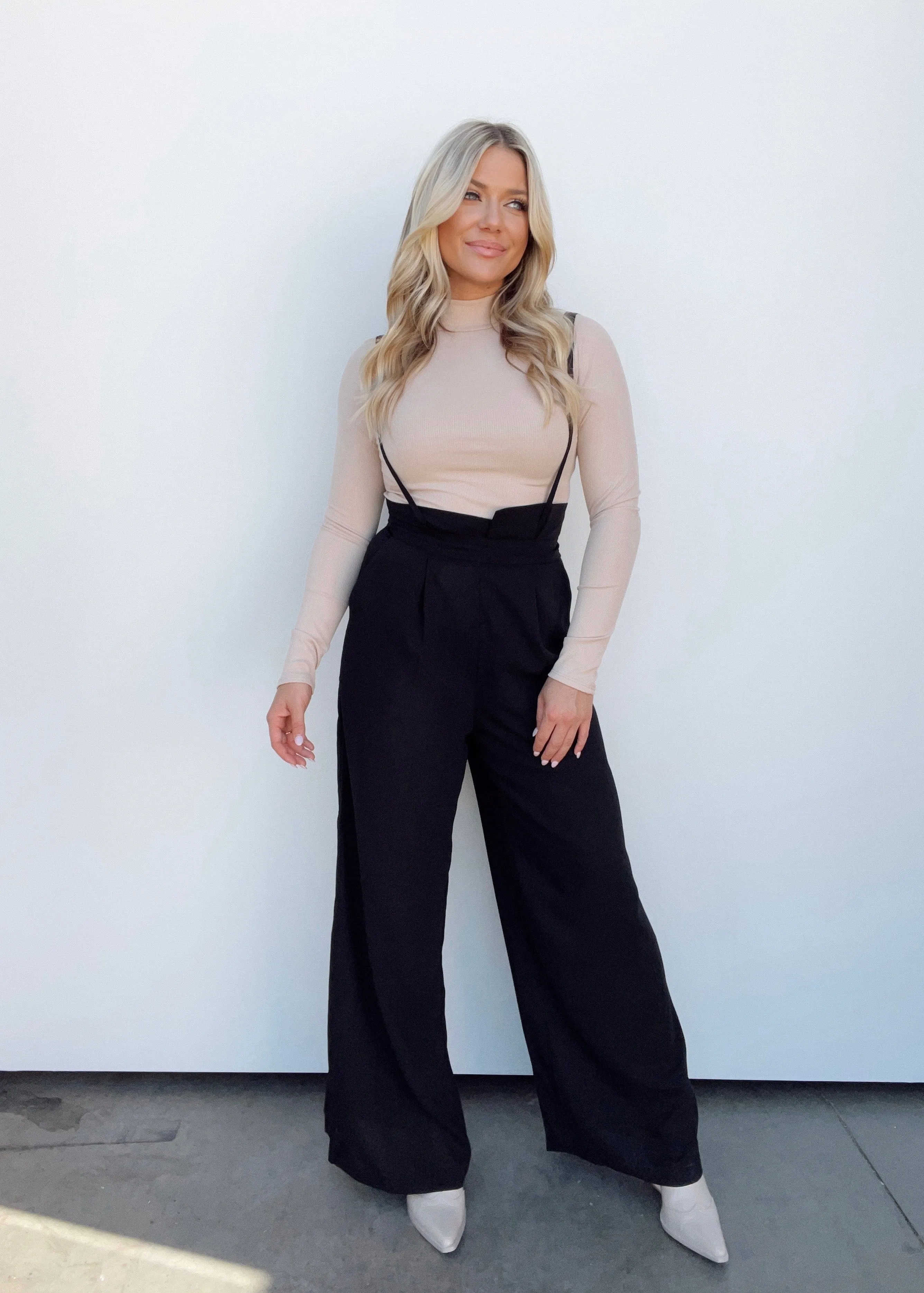 Suspender Wide Leg Jumpsuit sold by LANE 201 product image thumbnail 3