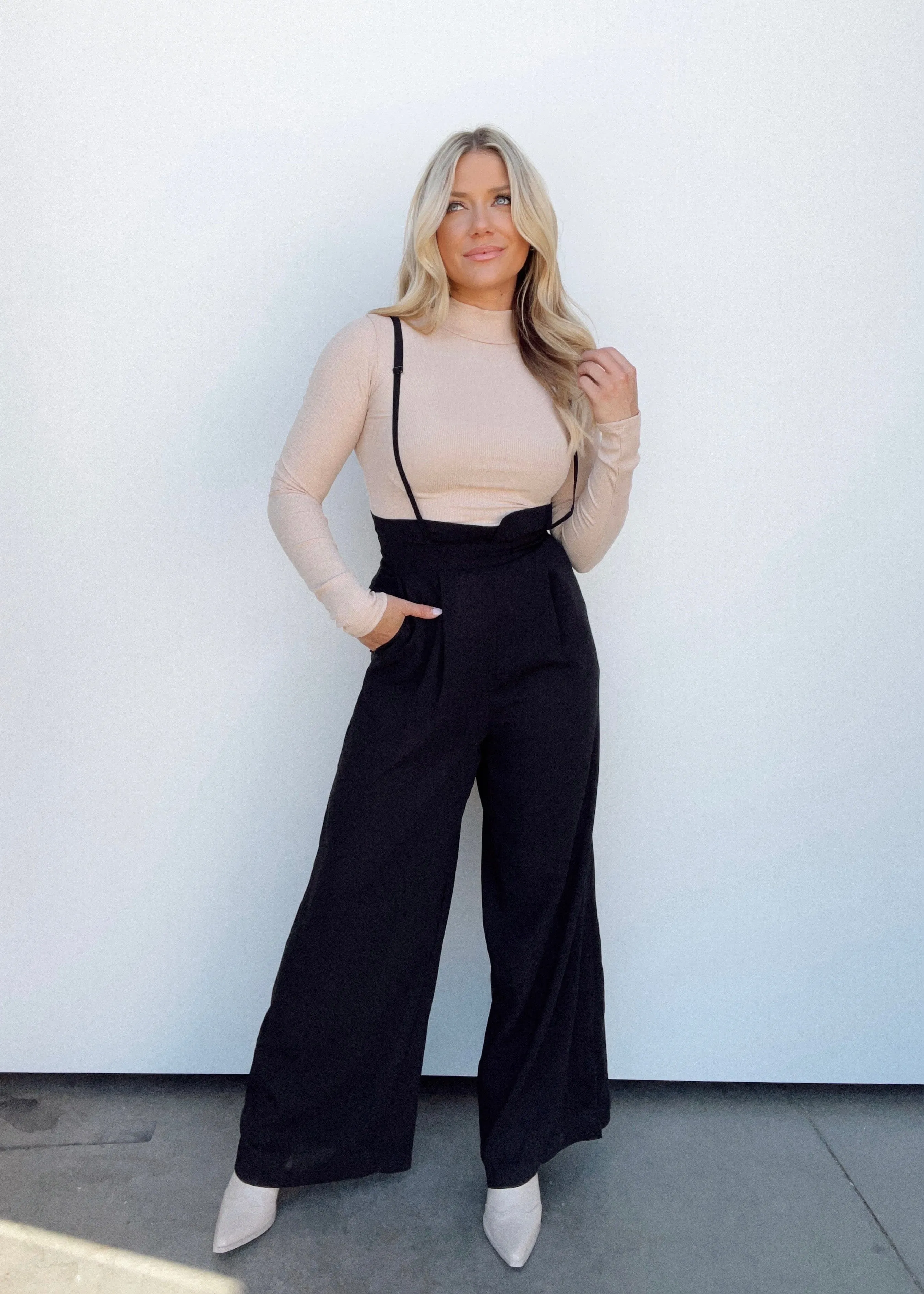 Suspender Wide Leg Jumpsuit sold by LANE 201 product image thumbnail 5