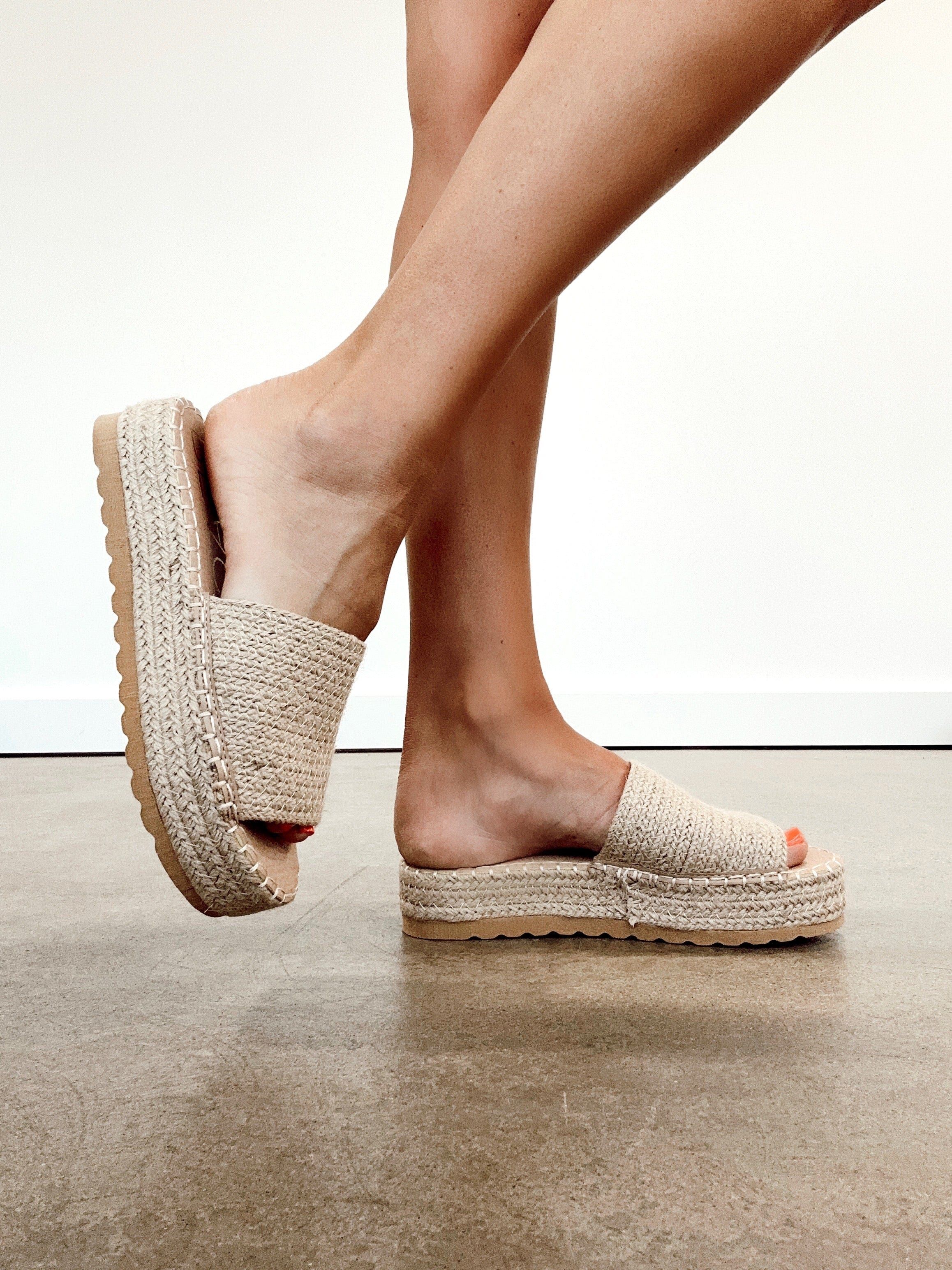 Vanessa Raffia Slide sold by LANE 201 product image thumbnail 4