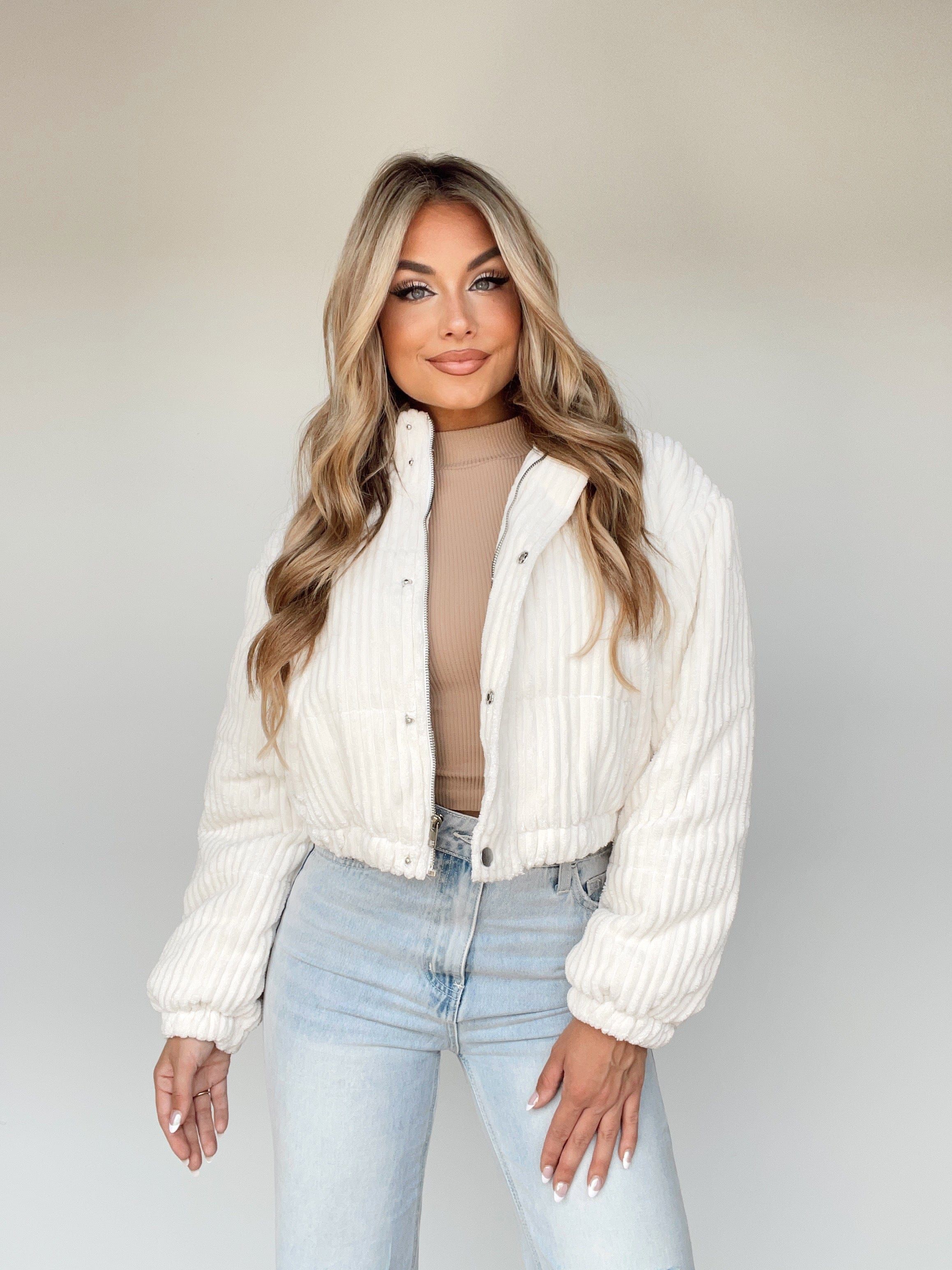 Corduroy Puffer Jacket sold by LANE 201