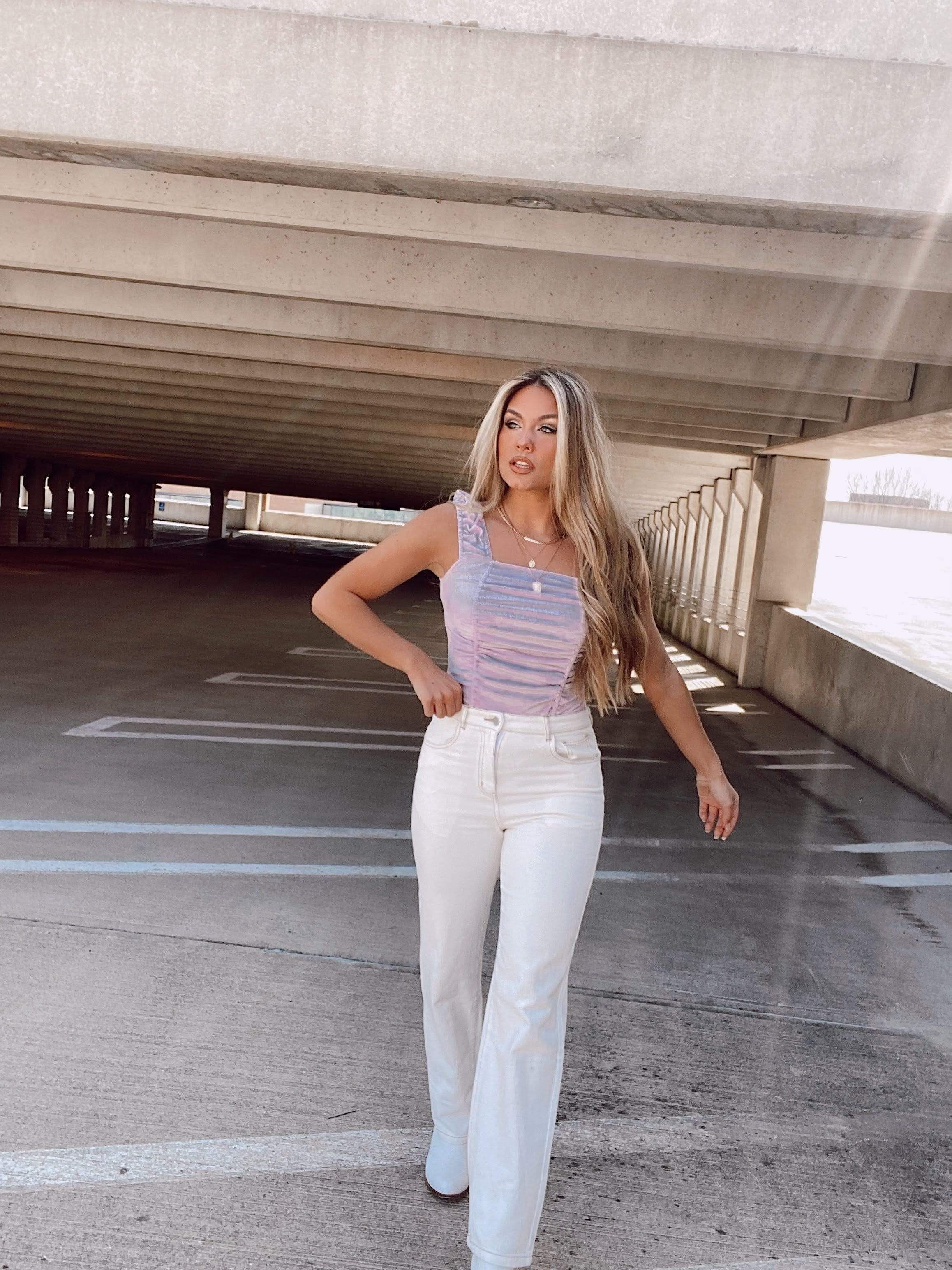 White Elly Denim sold by LANE 201