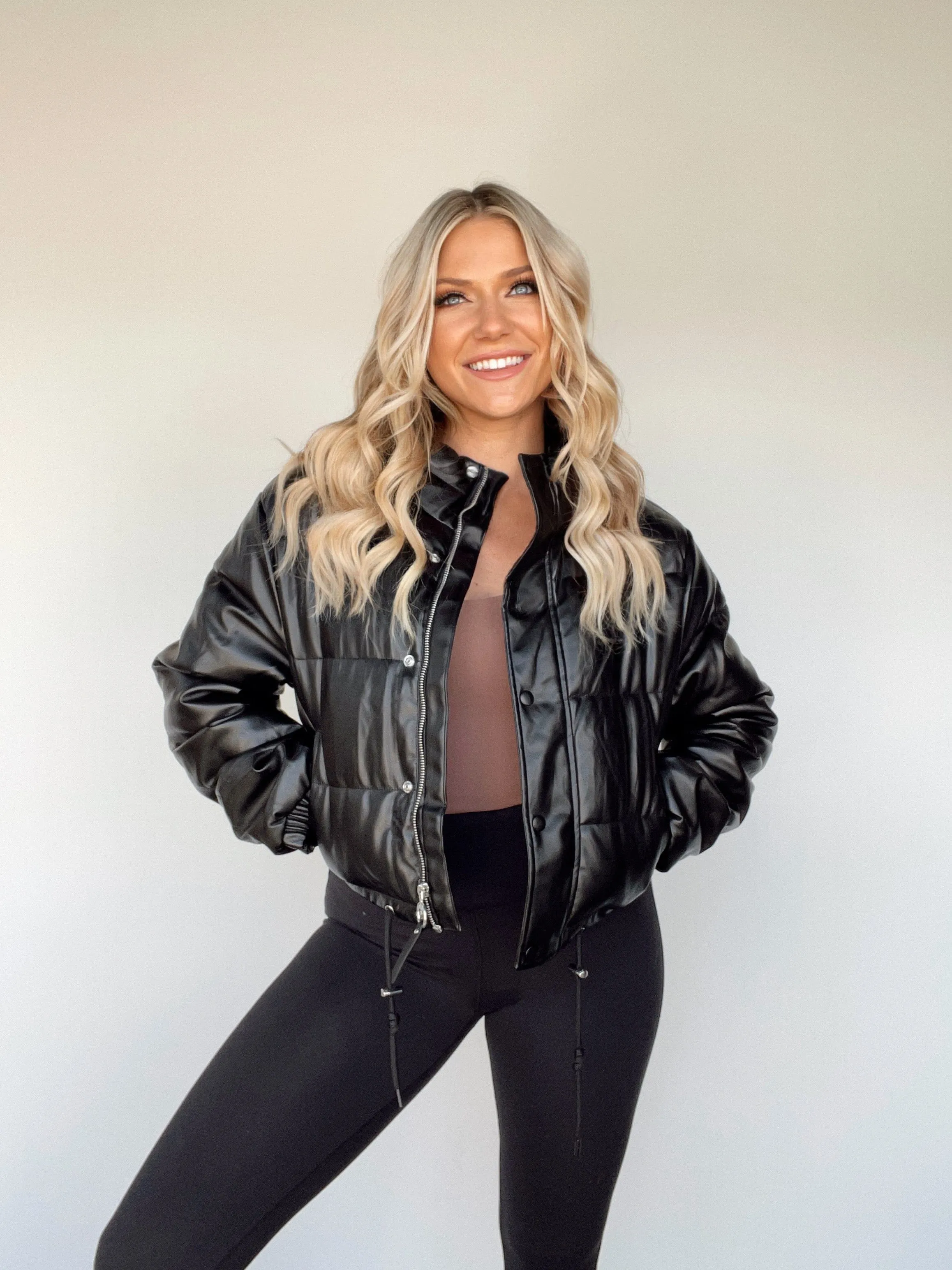 Leather Puffer Coat sold by LANE 201 product image thumbnail 3