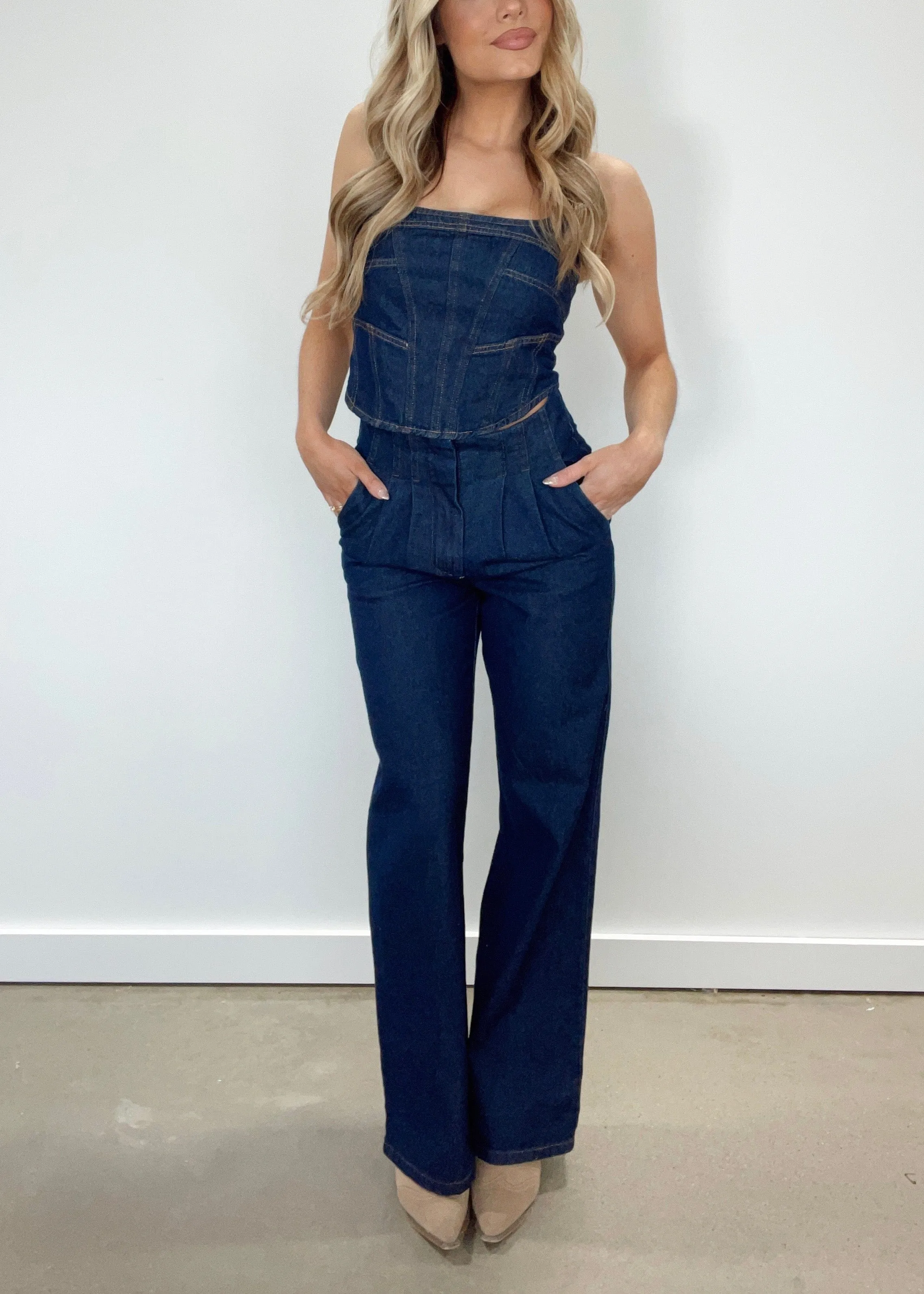 Dusk To Denim Pants sold by LANE 201 product image thumbnail 4