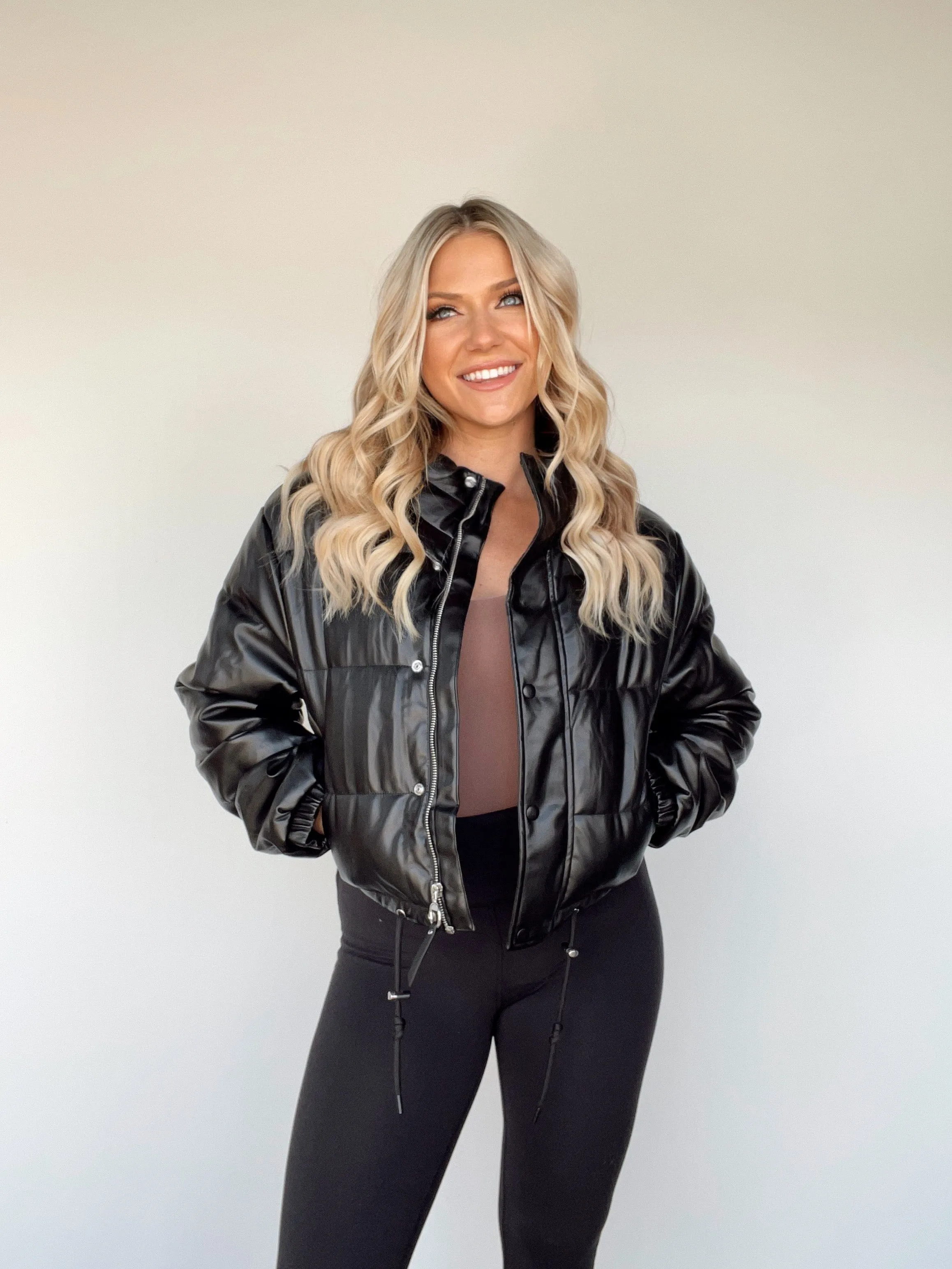 Leather Puffer Coat sold by LANE 201 product image thumbnail 4
