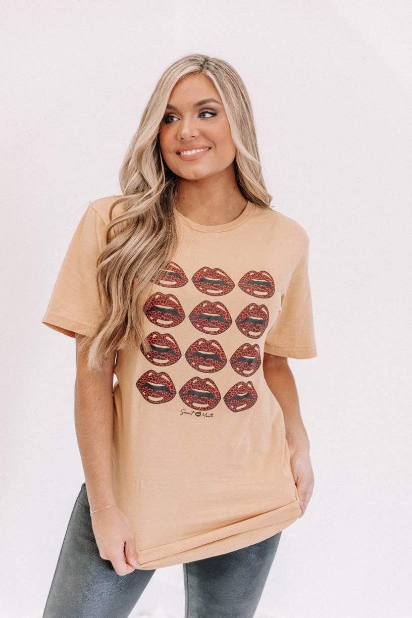Mustard Lips Graphic Tee sold by LANE 201