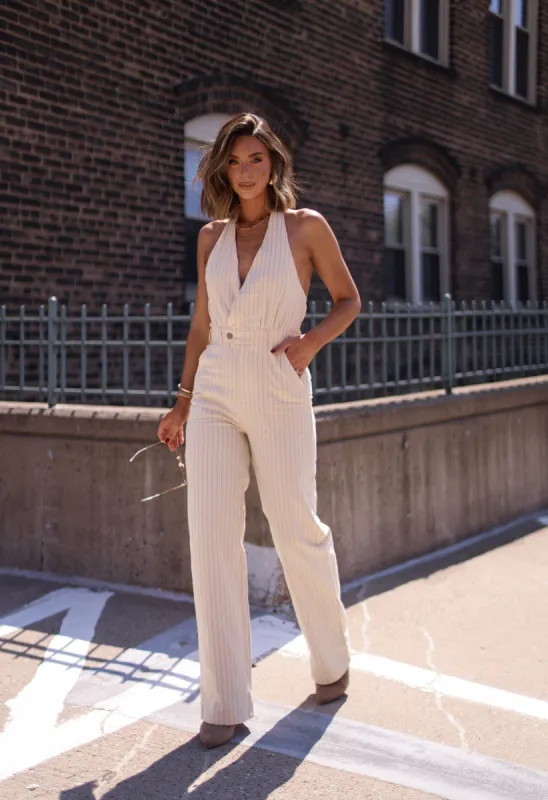 Hanna Halter Jumpsuit sold by LANE 201